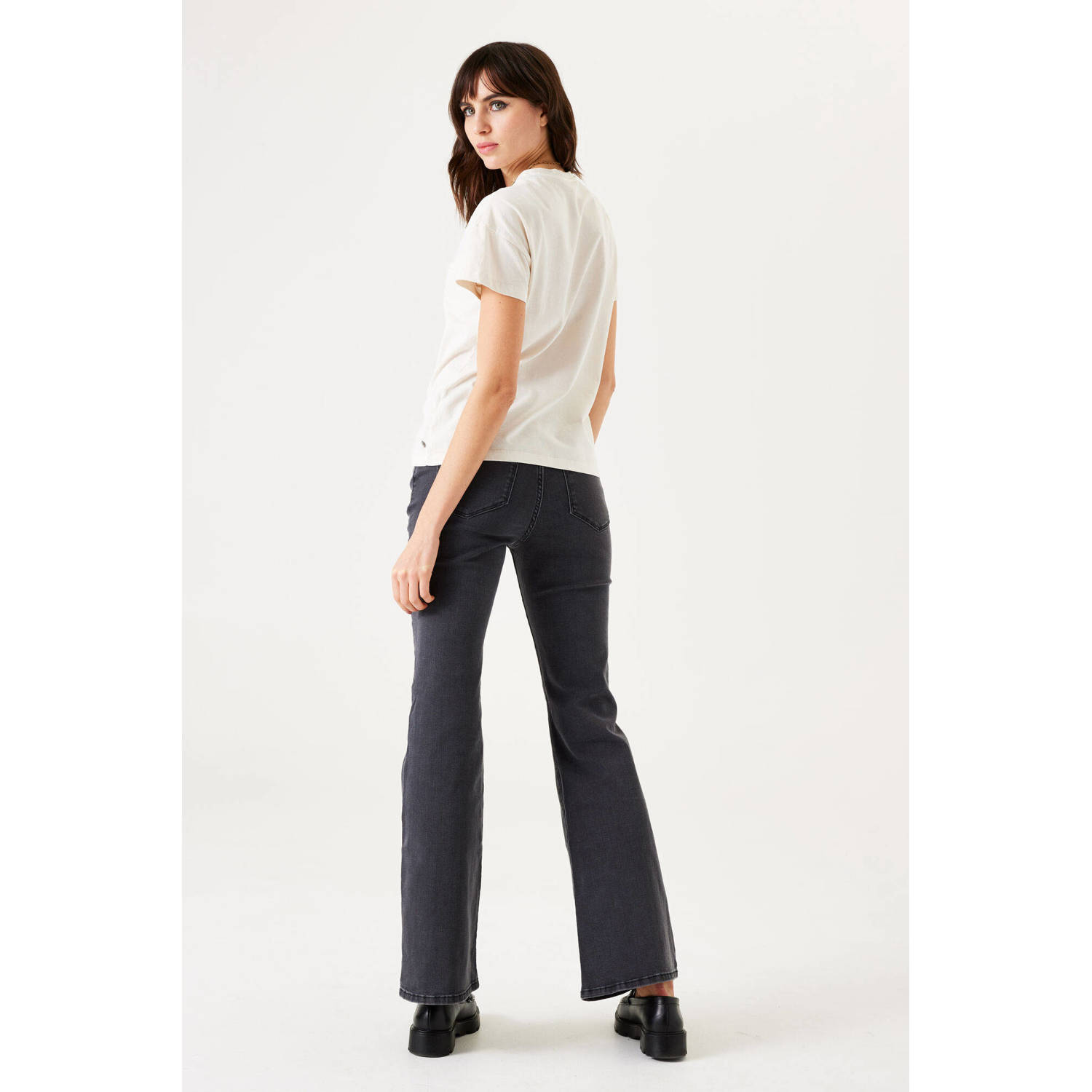 Garcia T-shirt met printopdruk cr√ me multi