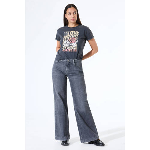 Garcia T-shirt met printopdruk grijs/ multi afbeelding