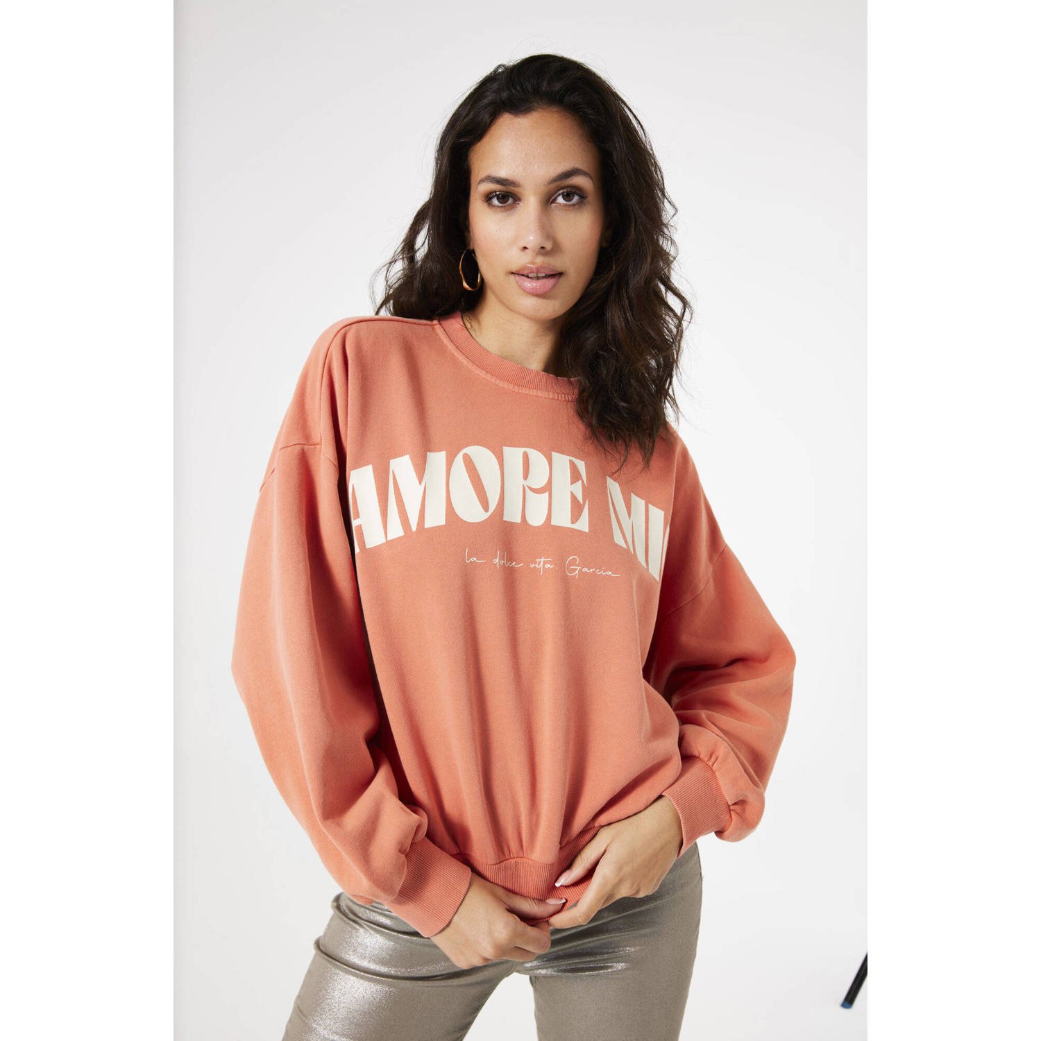 Garcia sweater zalm