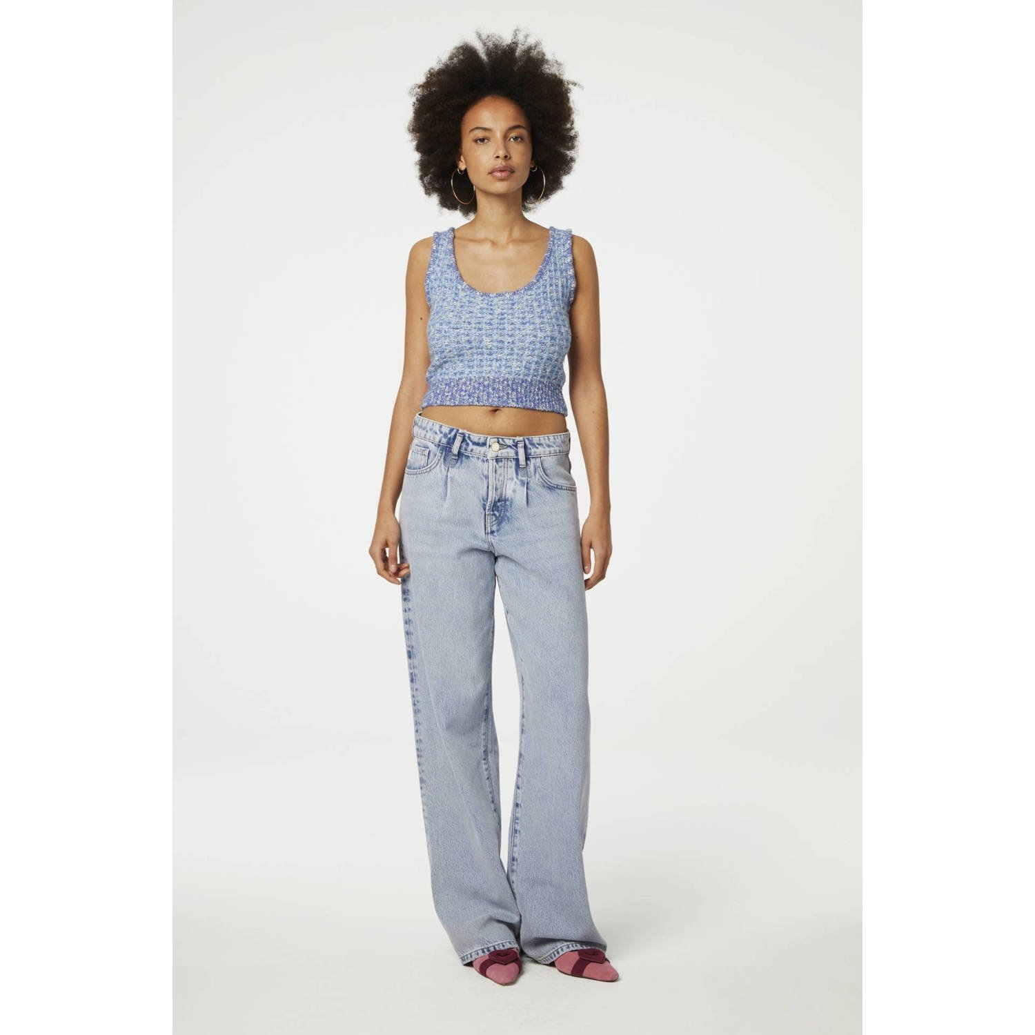 Fabienne Chapot gebreide top blauw lichtblauw