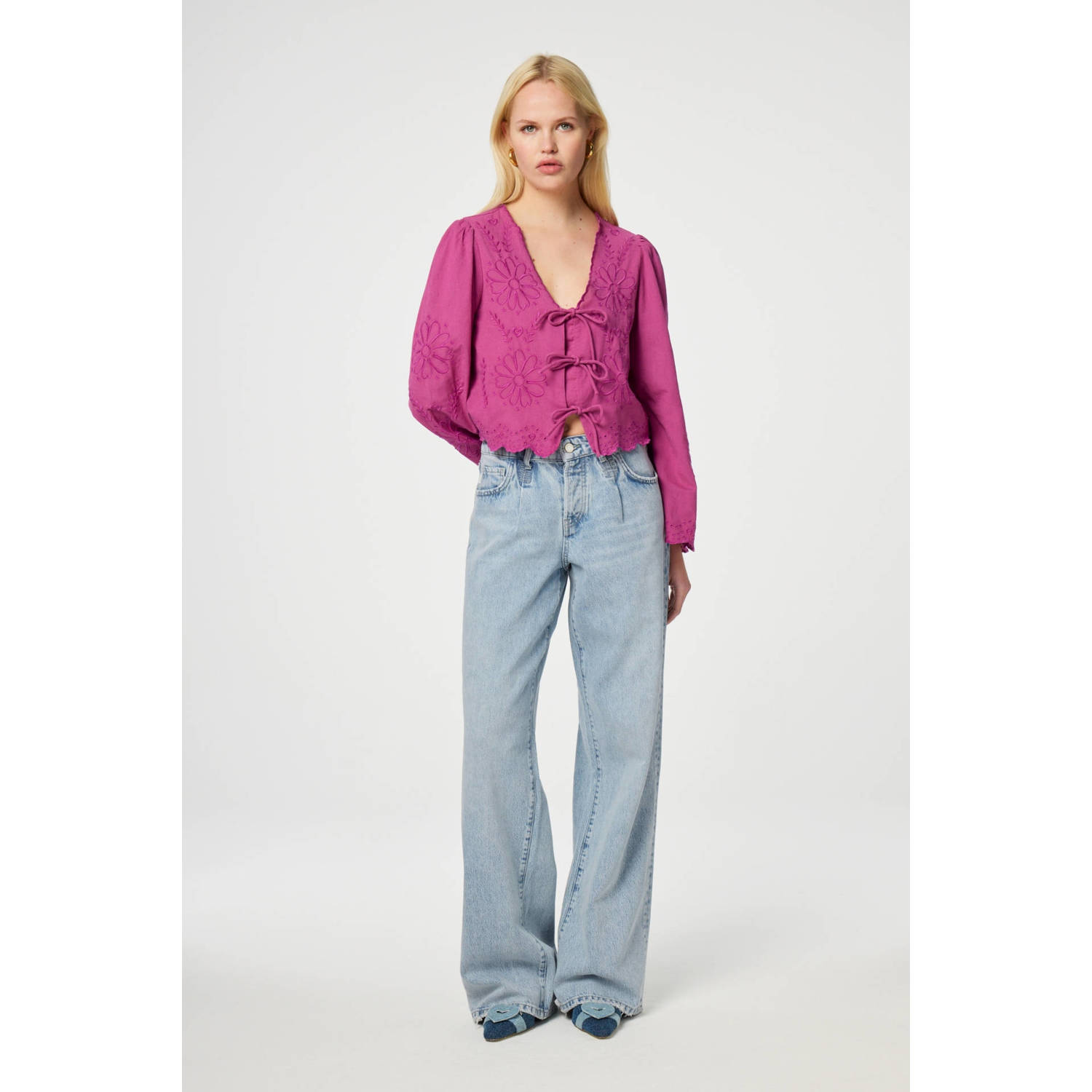 Fabienne Chapot Lucy Wide Leg Jeans Trendy en veelzijdig Blue Dames