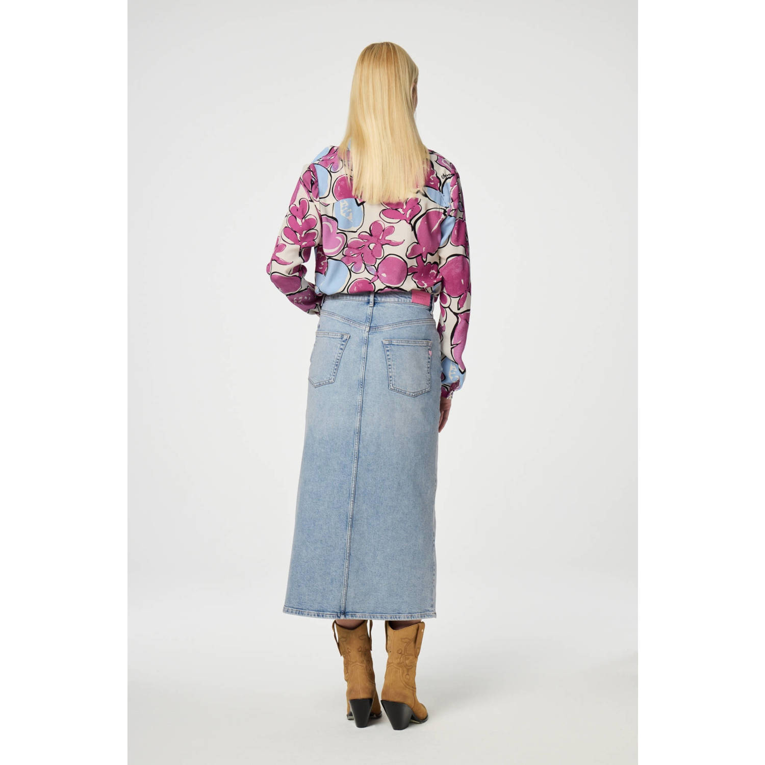 Fabienne Chapot spijkerrok light blue denim