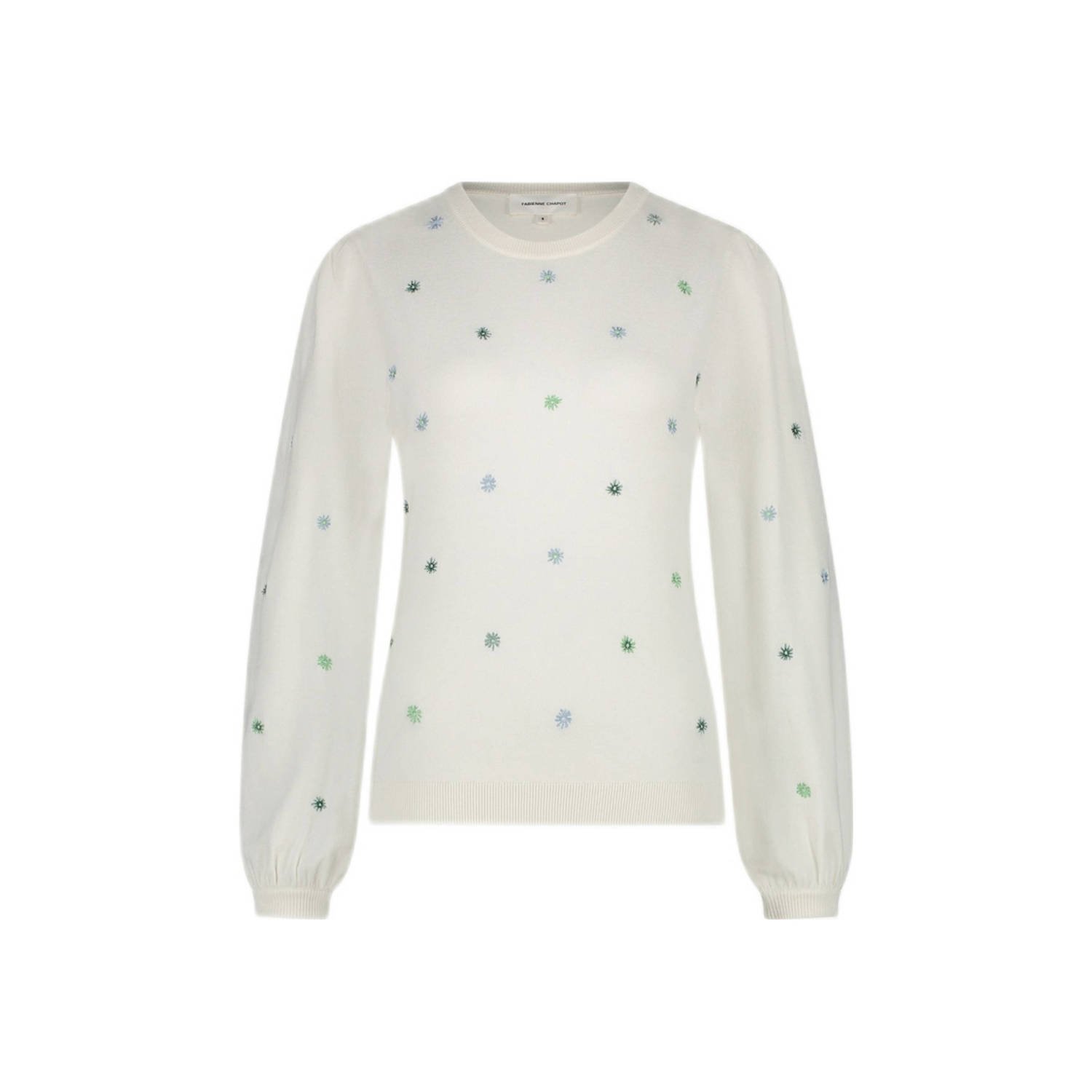 Fabienne Chapot Bloemenprint Pullover Trui White Dames