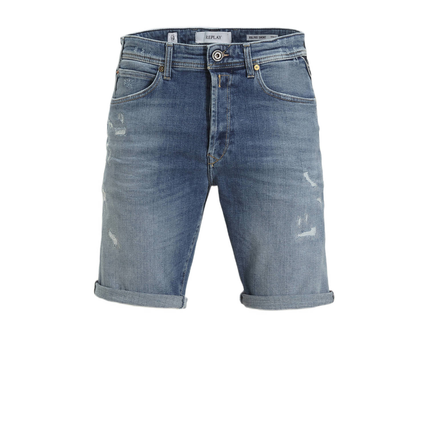 REPLAY tapered fit short blauw