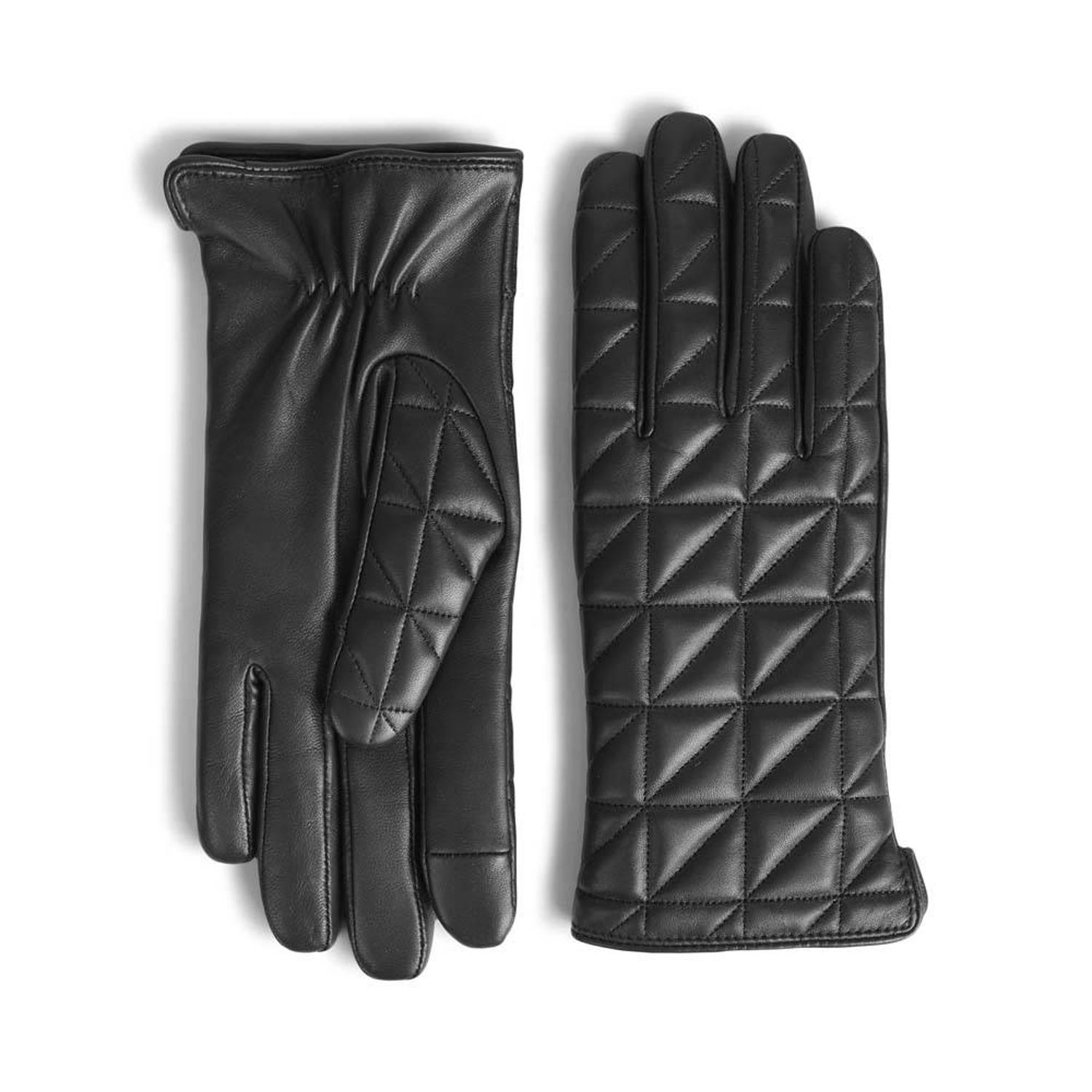 Markberg Elegante Zwarte Leren Handschoenen Kathleen Black Dames