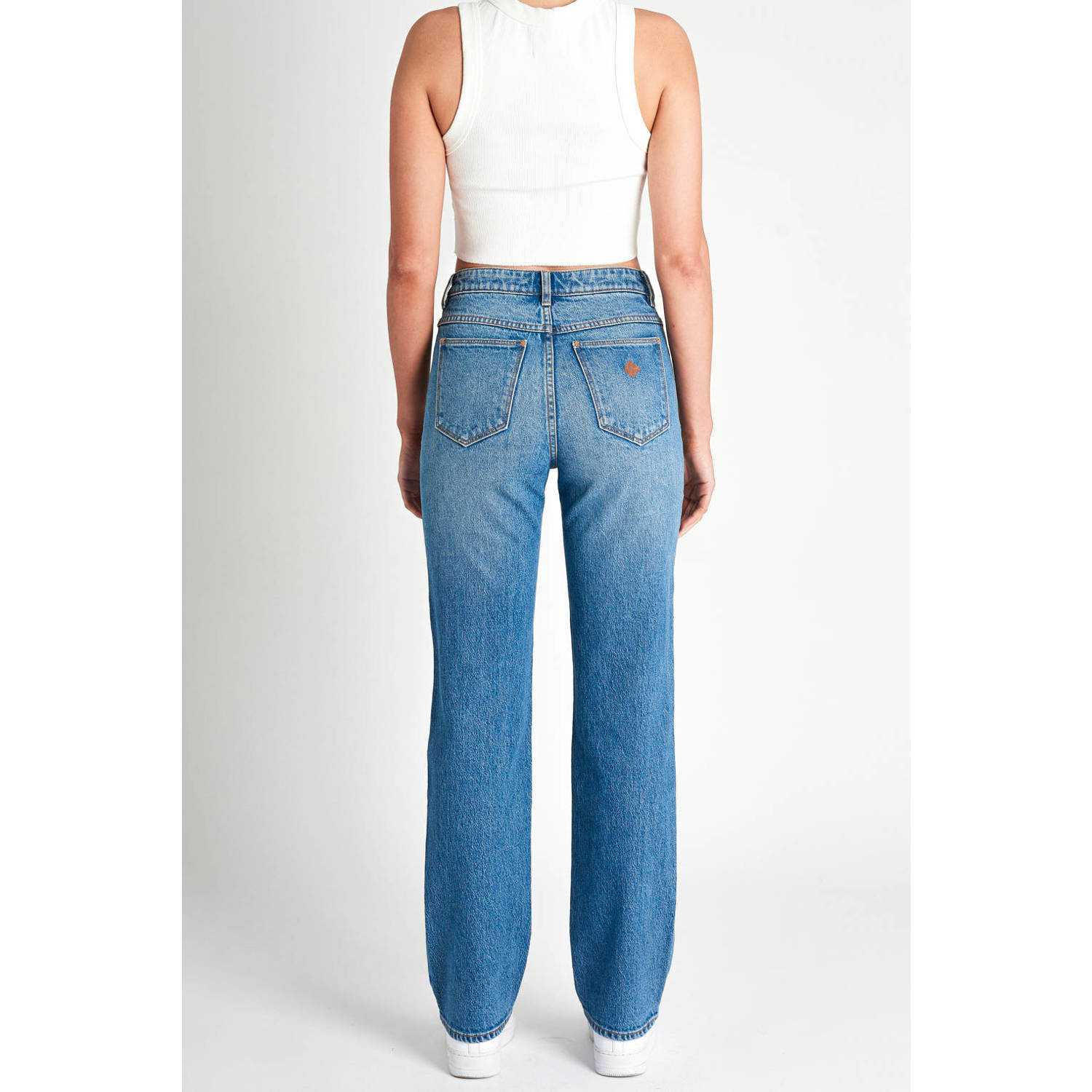 Abrand Jeans high waist straight leg jeans light blue denim