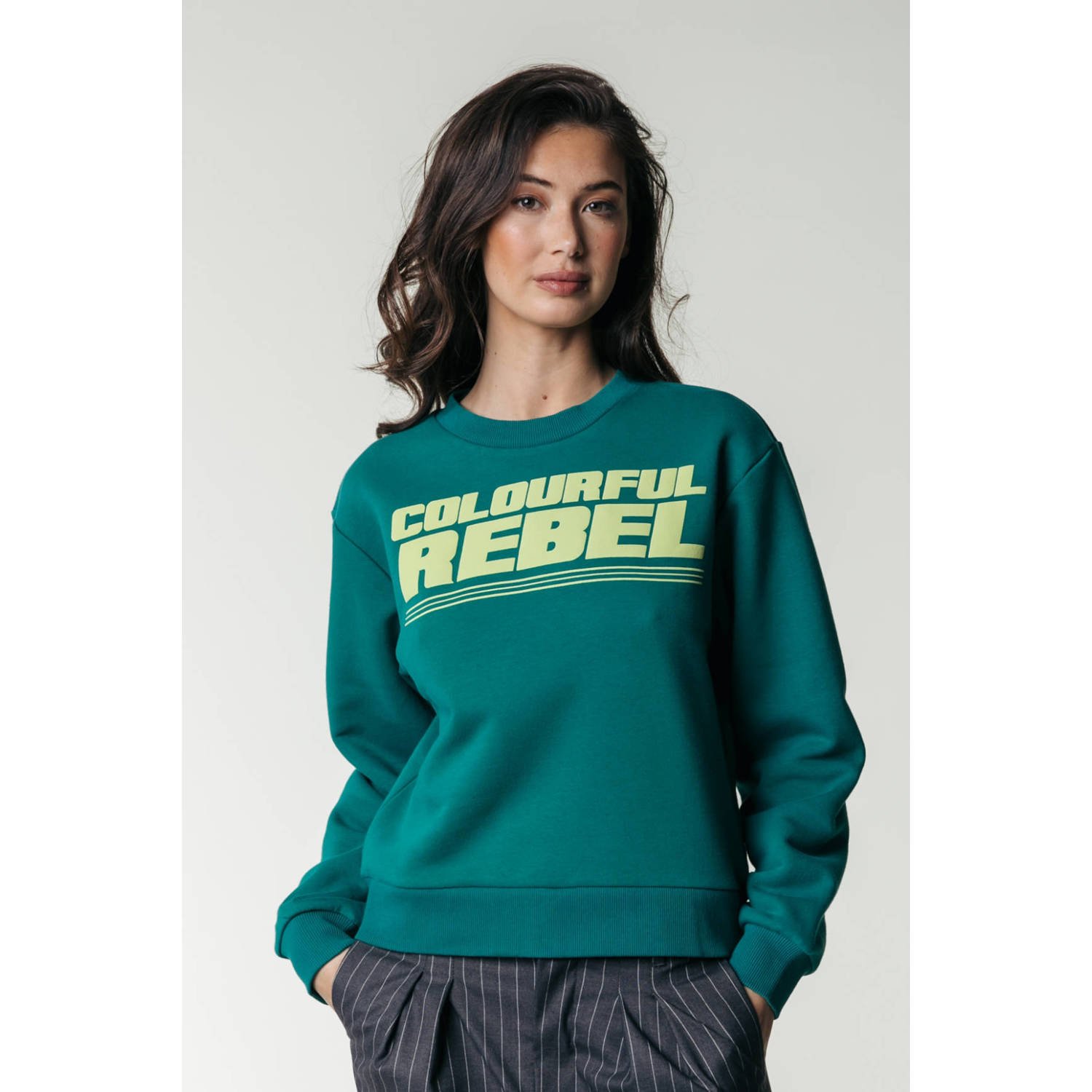 Colourful Rebel sweater groen