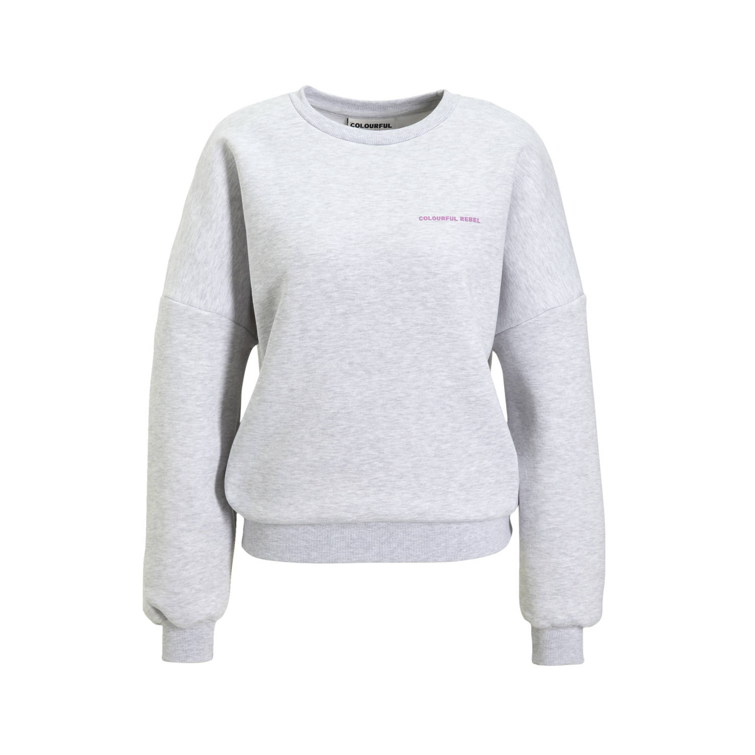 Colourful Rebel Bloemen Wereldtour Pullover Sweatshirt Gray Dames