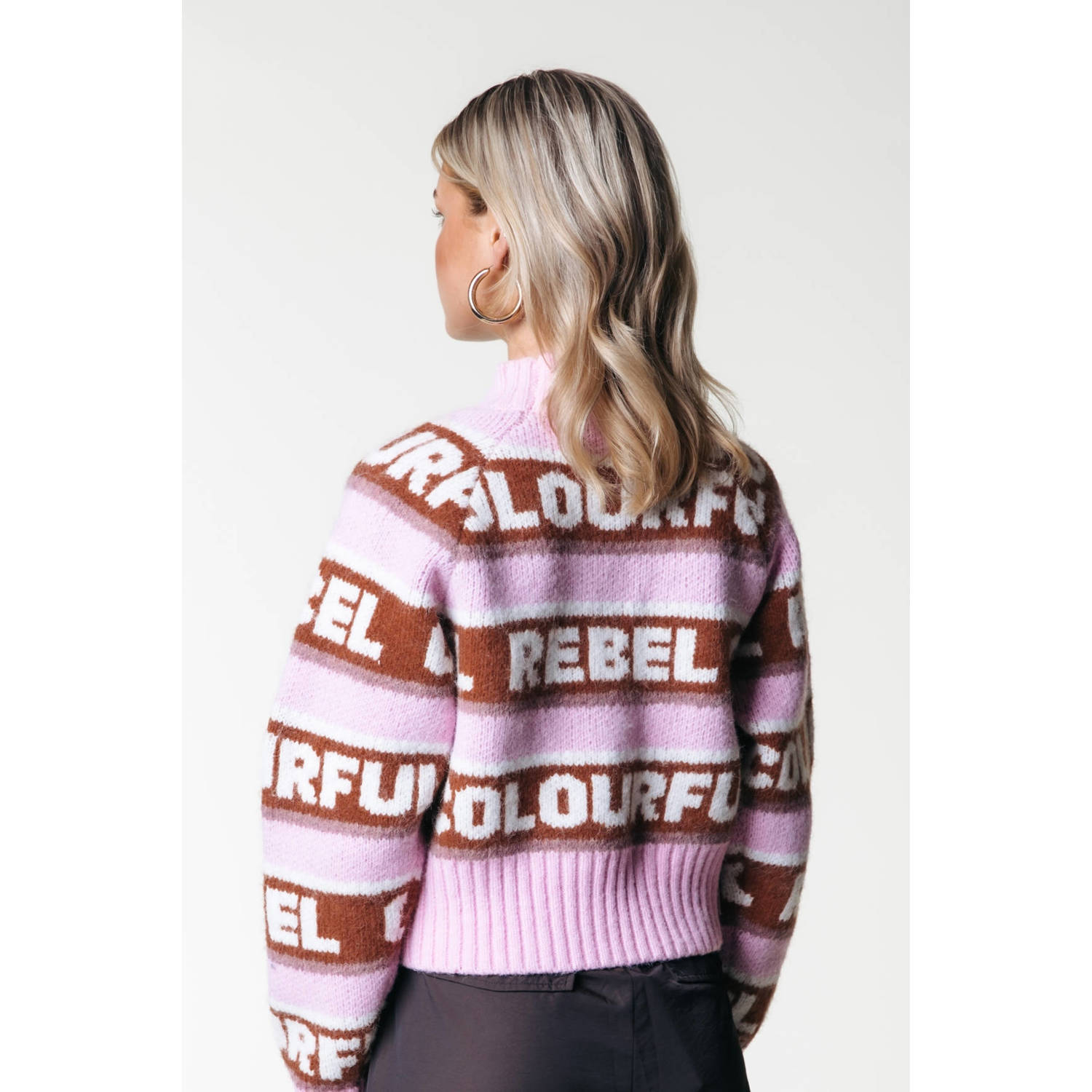 Colourful Rebel gebreide trui roze