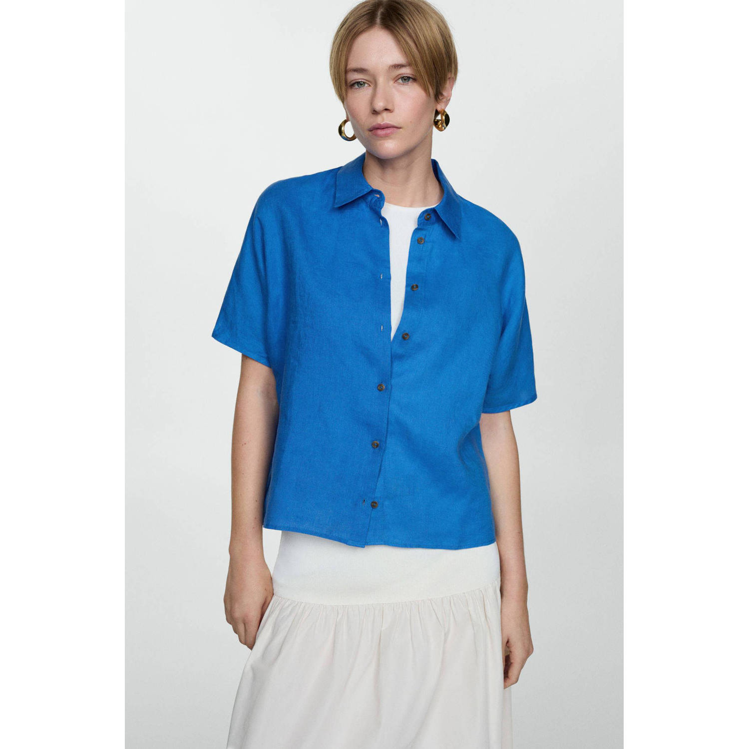 Mango blouse blauw