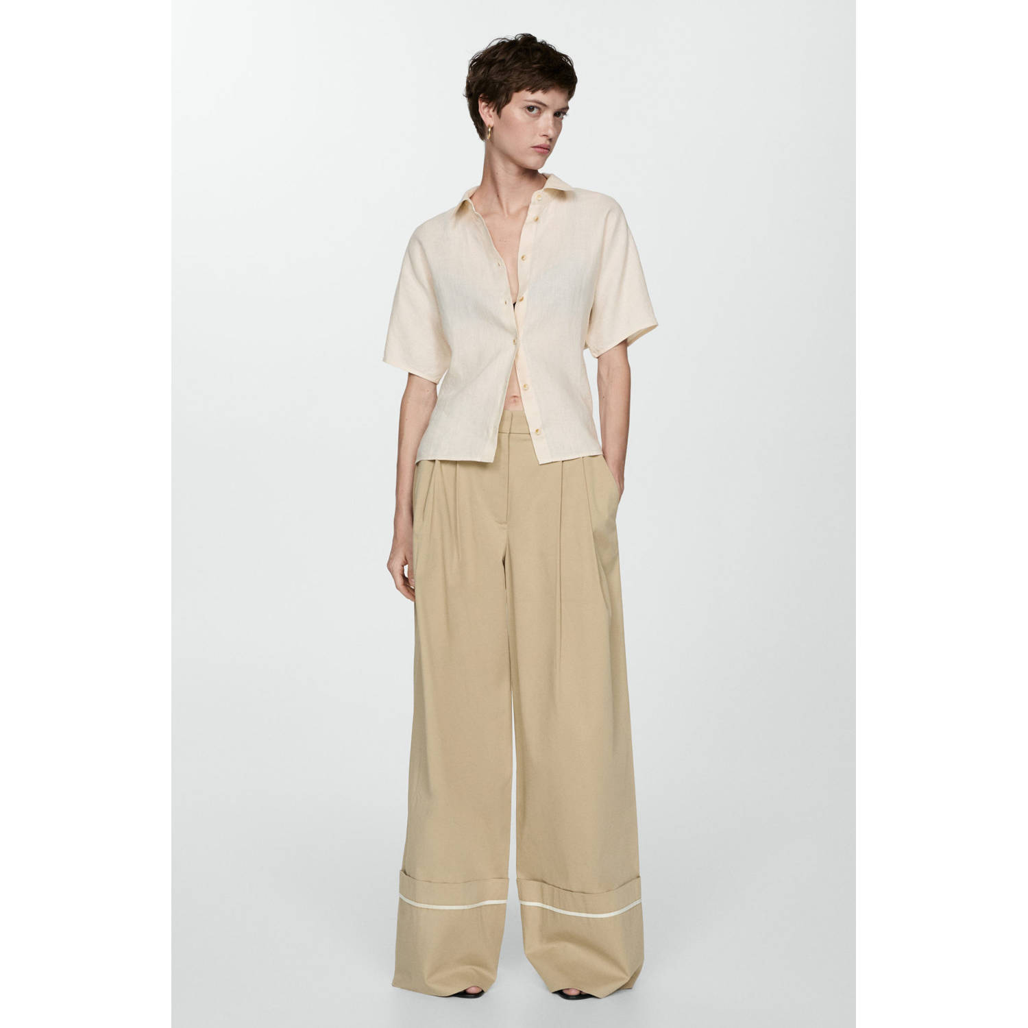 Mango blouse beige