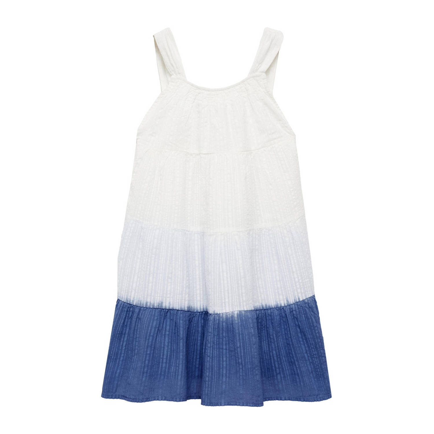 Mango Kids A-lijn jurk blauw wit