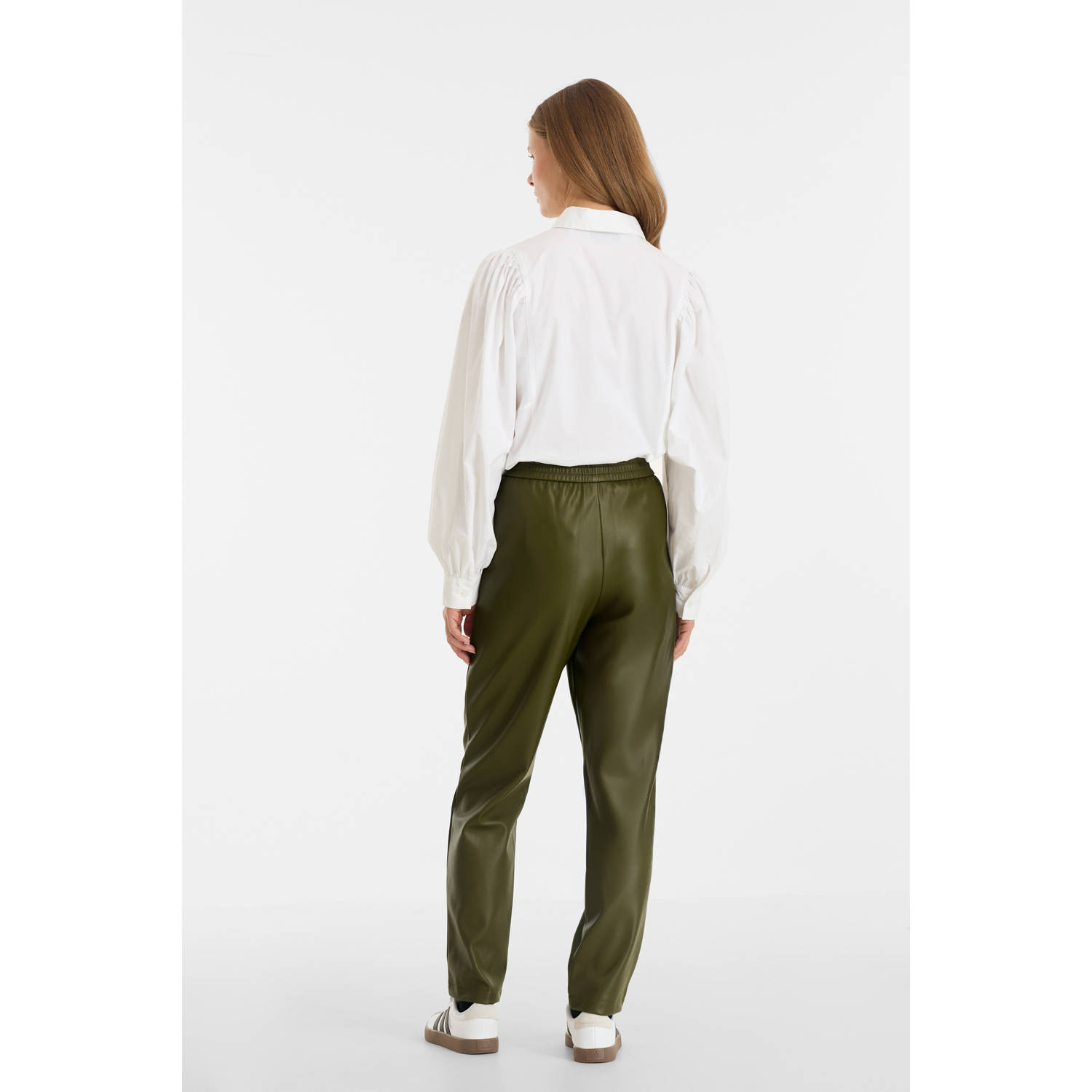 anytime PU jogger olijfgroen