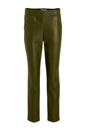 imitatieleren jogger olijfgroen