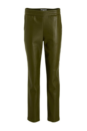 imitatieleren jogger olijfgroen