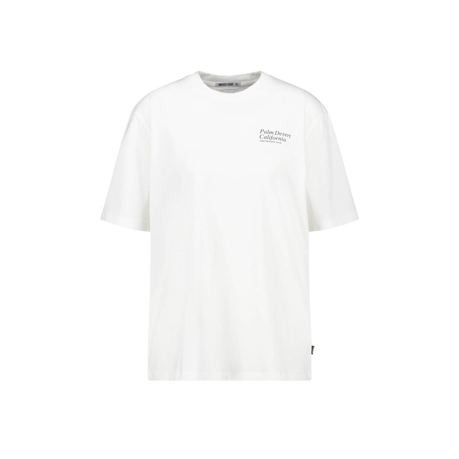 America Today T-shirt met printopdruk classic white