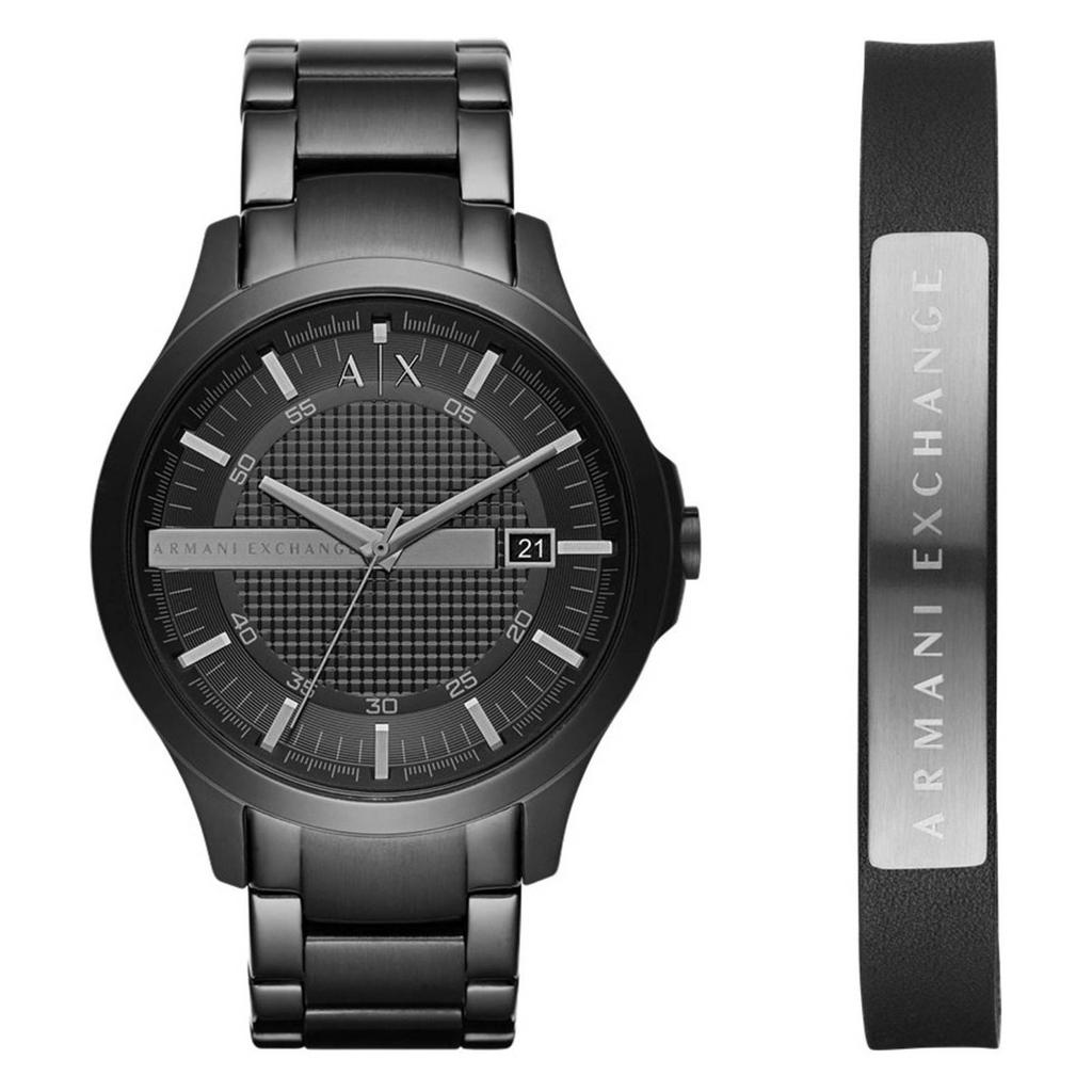 Armani Exchange horloge + armband AX7101 zwart