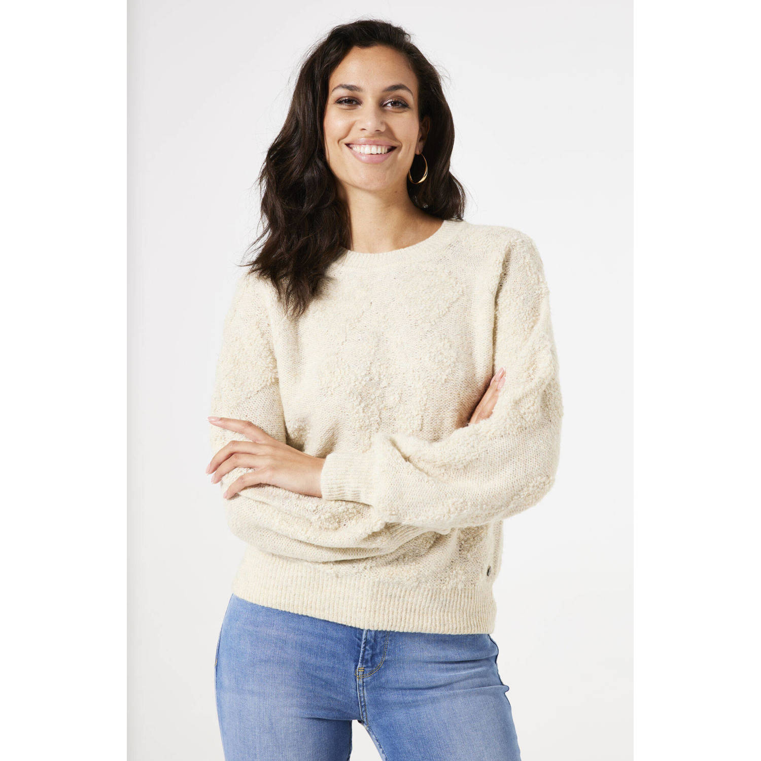 Garcia gebreide trui beige
