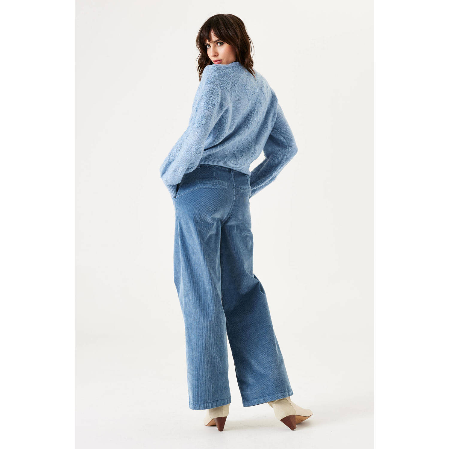 Garcia gebreide trui blauw