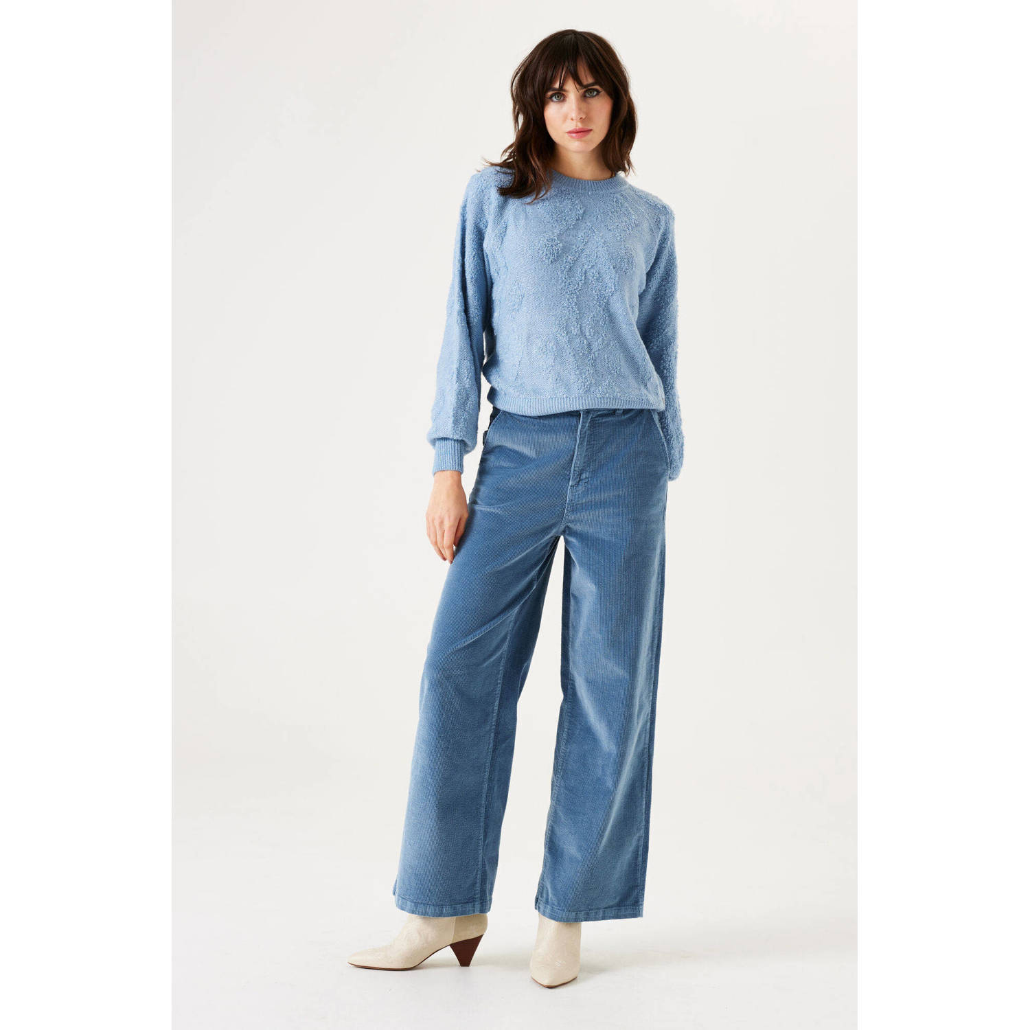 Garcia gebreide trui blauw