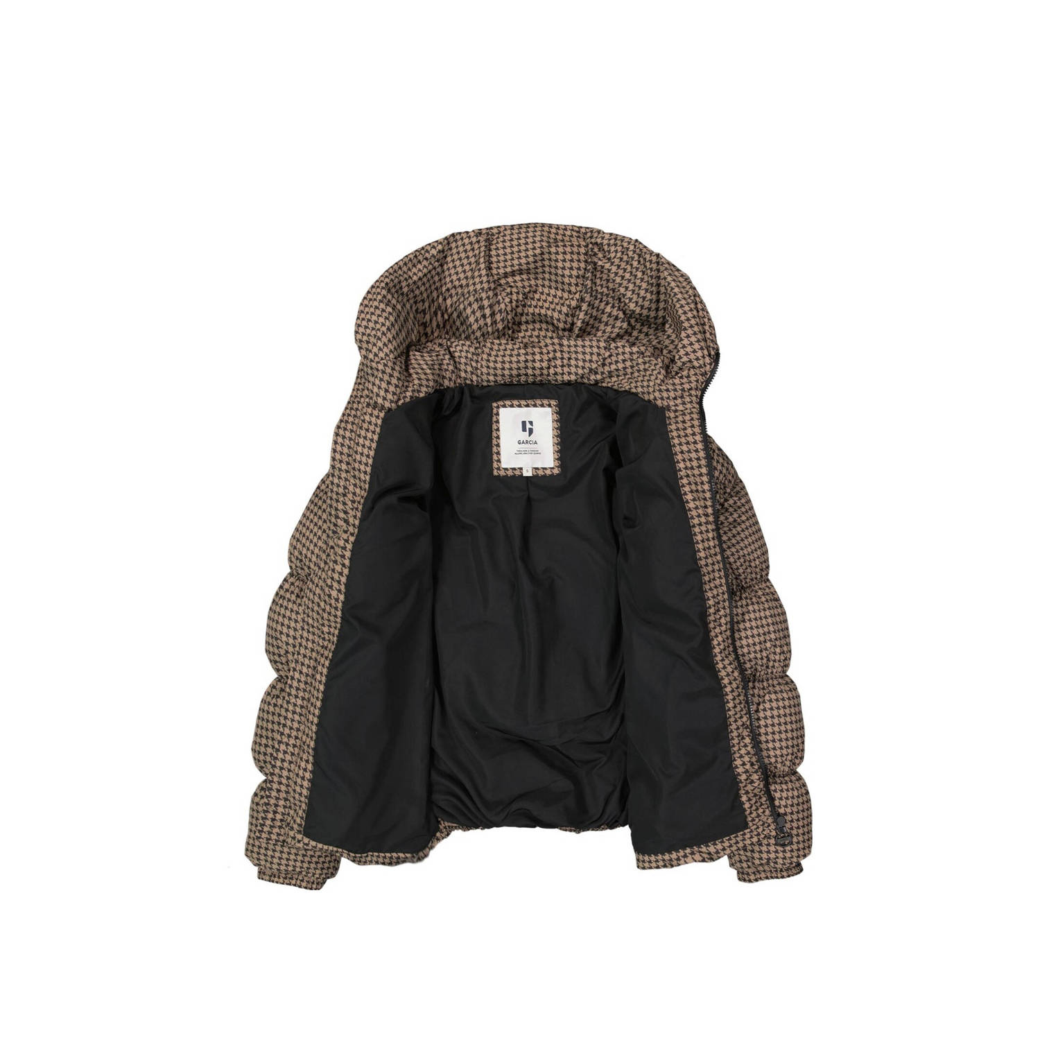 Garcia jas met paisleyprint bruin zwart