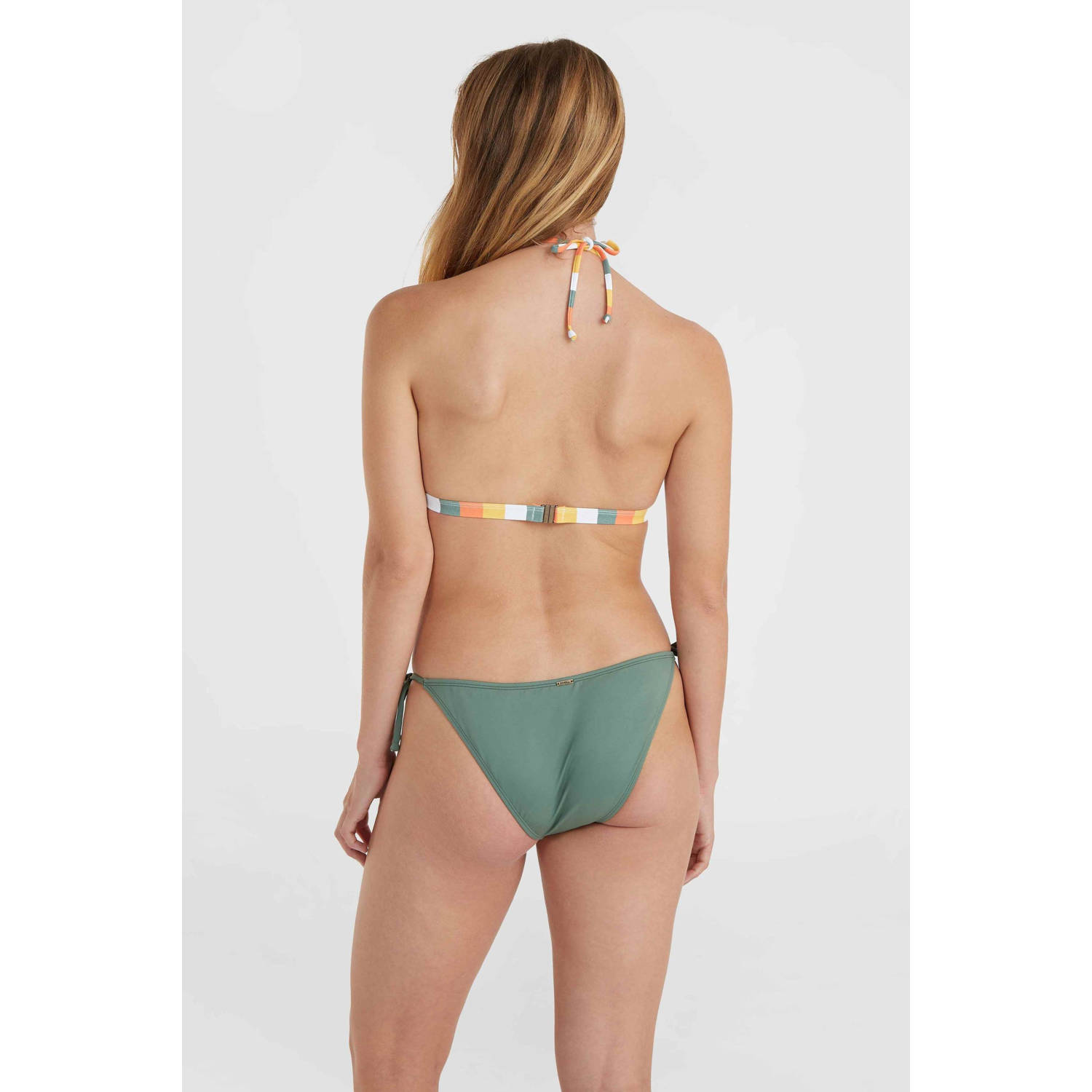 O'Neill voorgevormde halter bikinitop Marga oranje wit groen