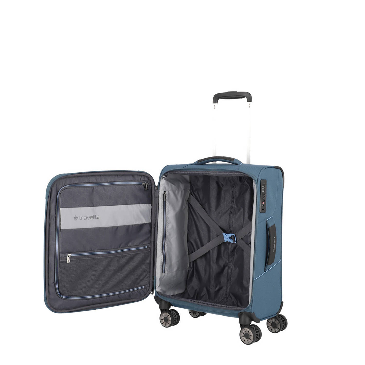 Travelite trolley Skaii 55 cm. blauw