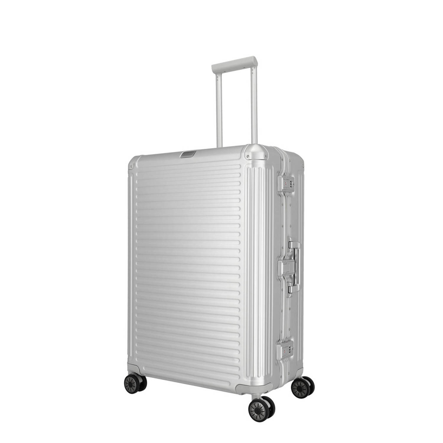 Travelite trolley Next 2.0 Aluminium 77 cm. zilverkleurig