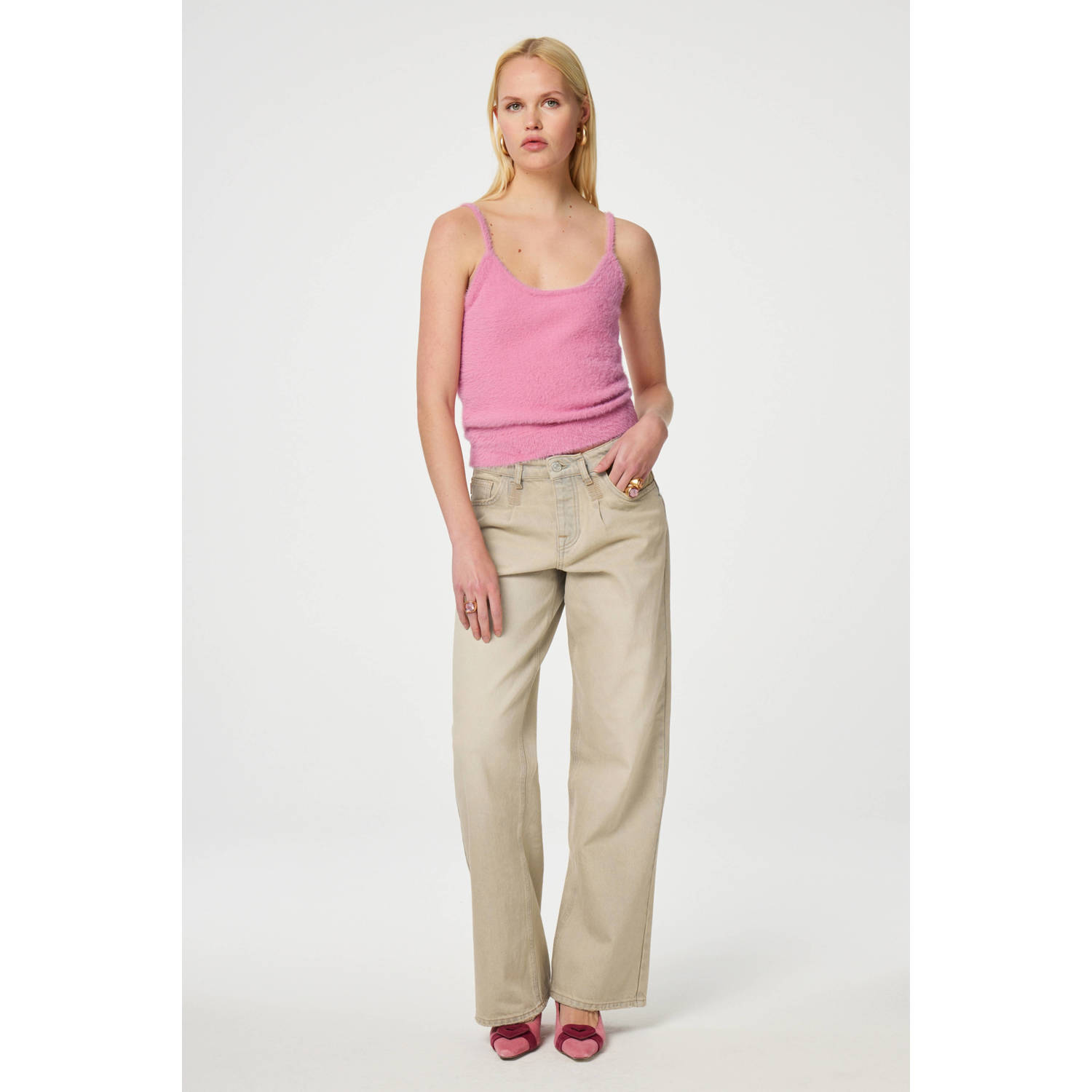 Fabienne Chapot Roze Ronde Hals Dames Top Pink Dames