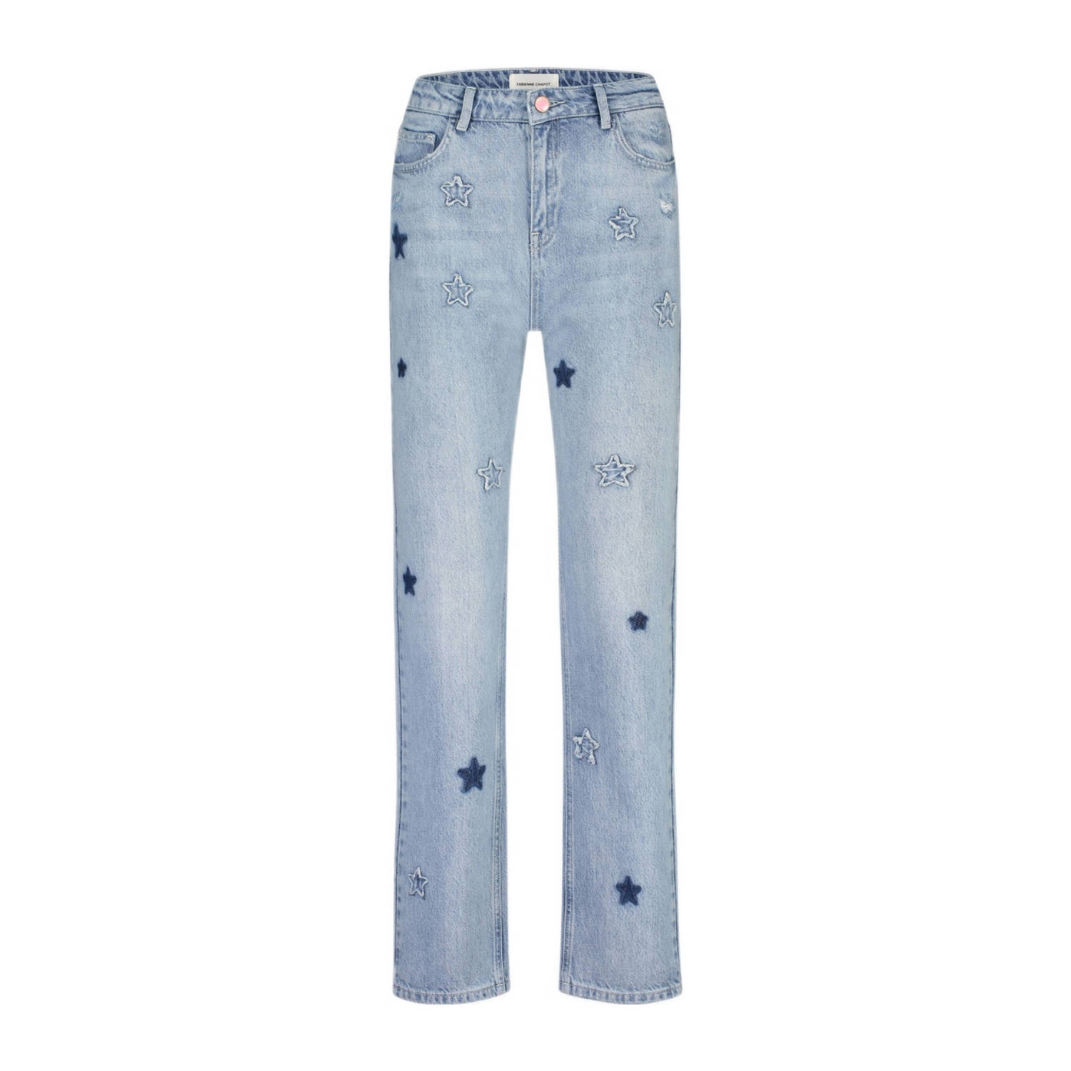 Fabienne Chapot high waist straight leg jeans Lola light blue denim