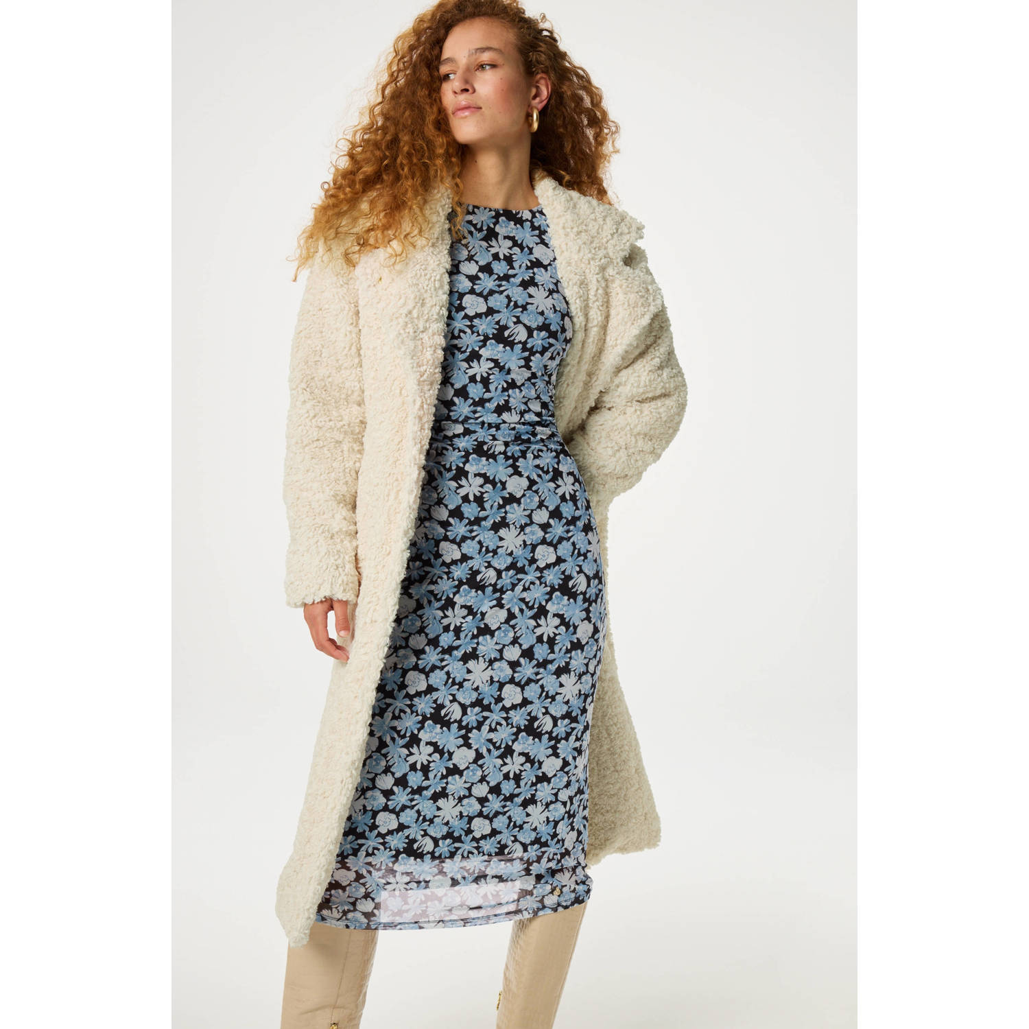 Fabienne Chapot teddy winterjas Nicole beige
