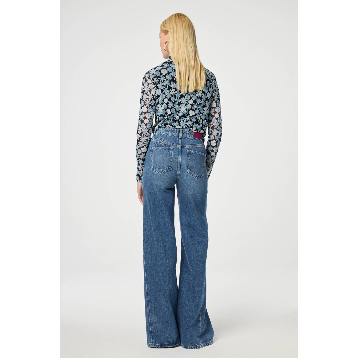 Fabienne Chapot high waist flared jeans Bonnie medium blue denim