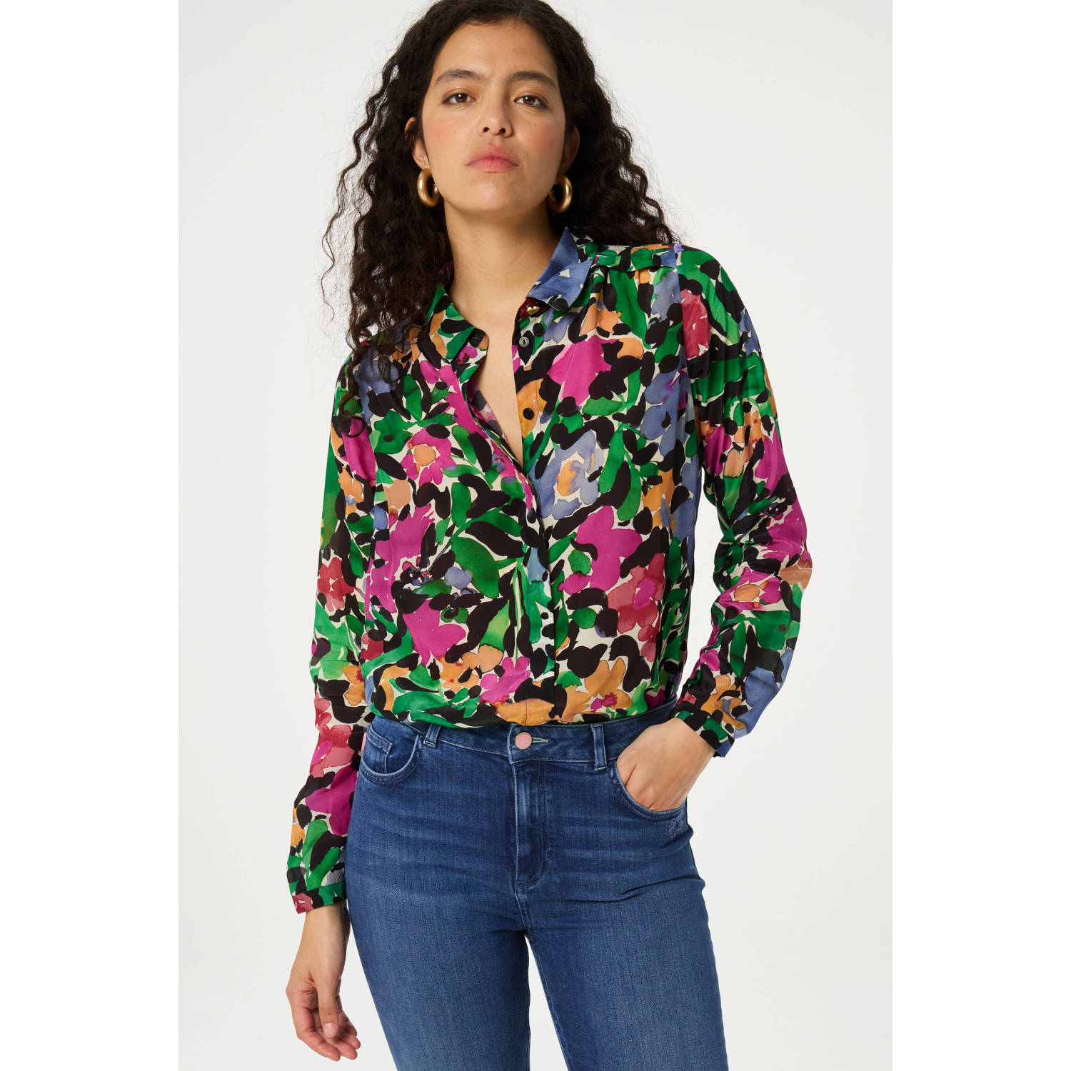 Fabienne Chapot Bloemenprint Lange Mouw Blouse Multicolor Dames