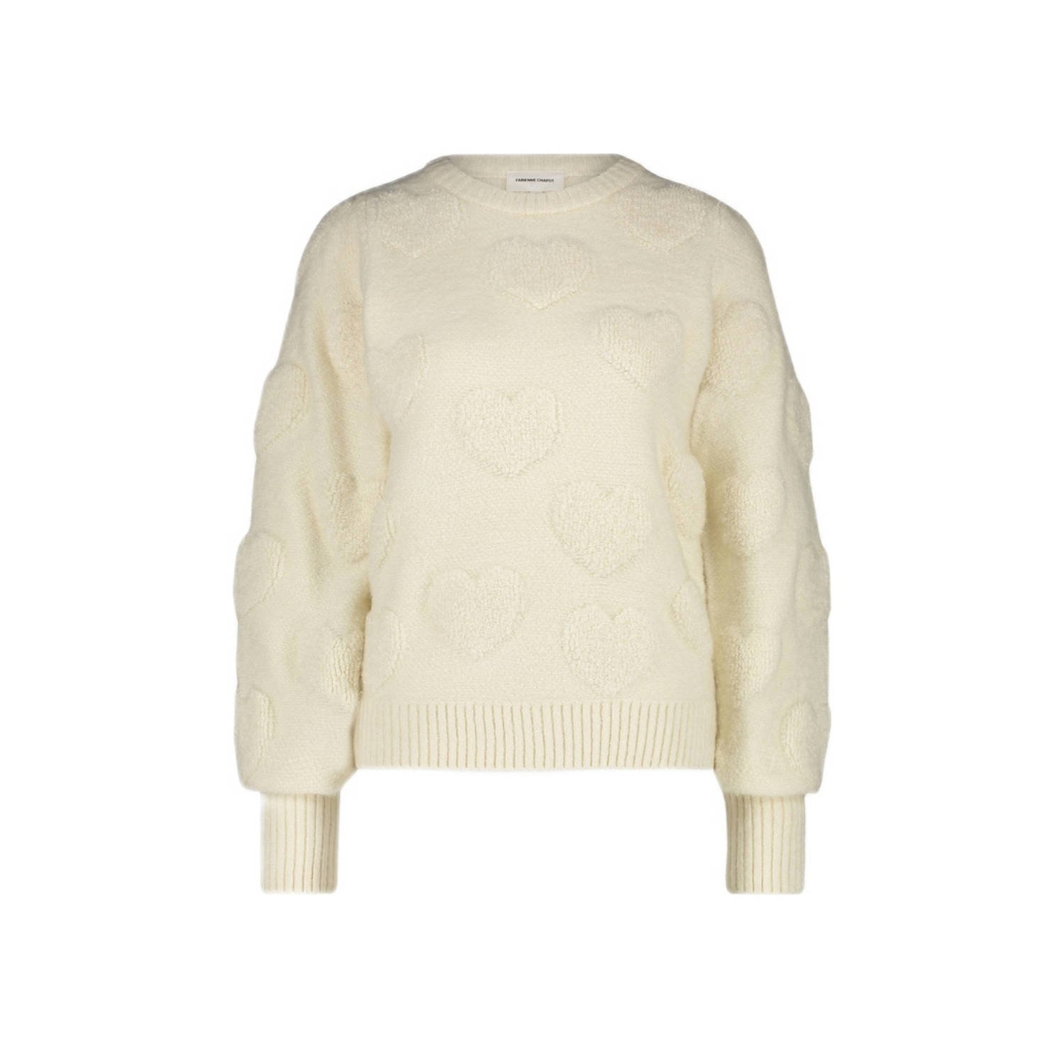 FABIENNE CHAPOT Dames Truien & Vesten Bibian Heart Pullover Ecru