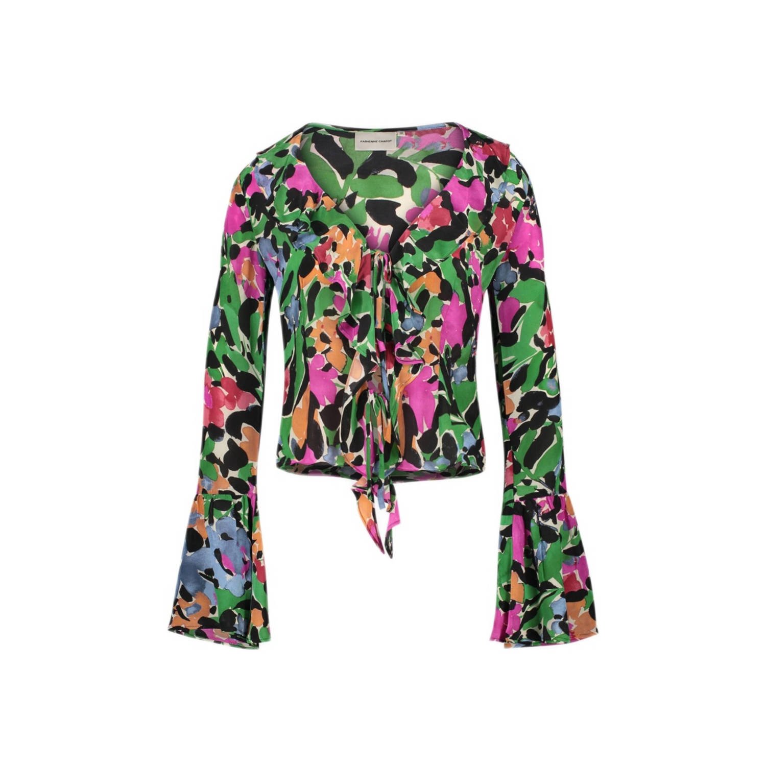 Fabienne Chapot Bloemenprint V-hals Blouse Multicolor Dames