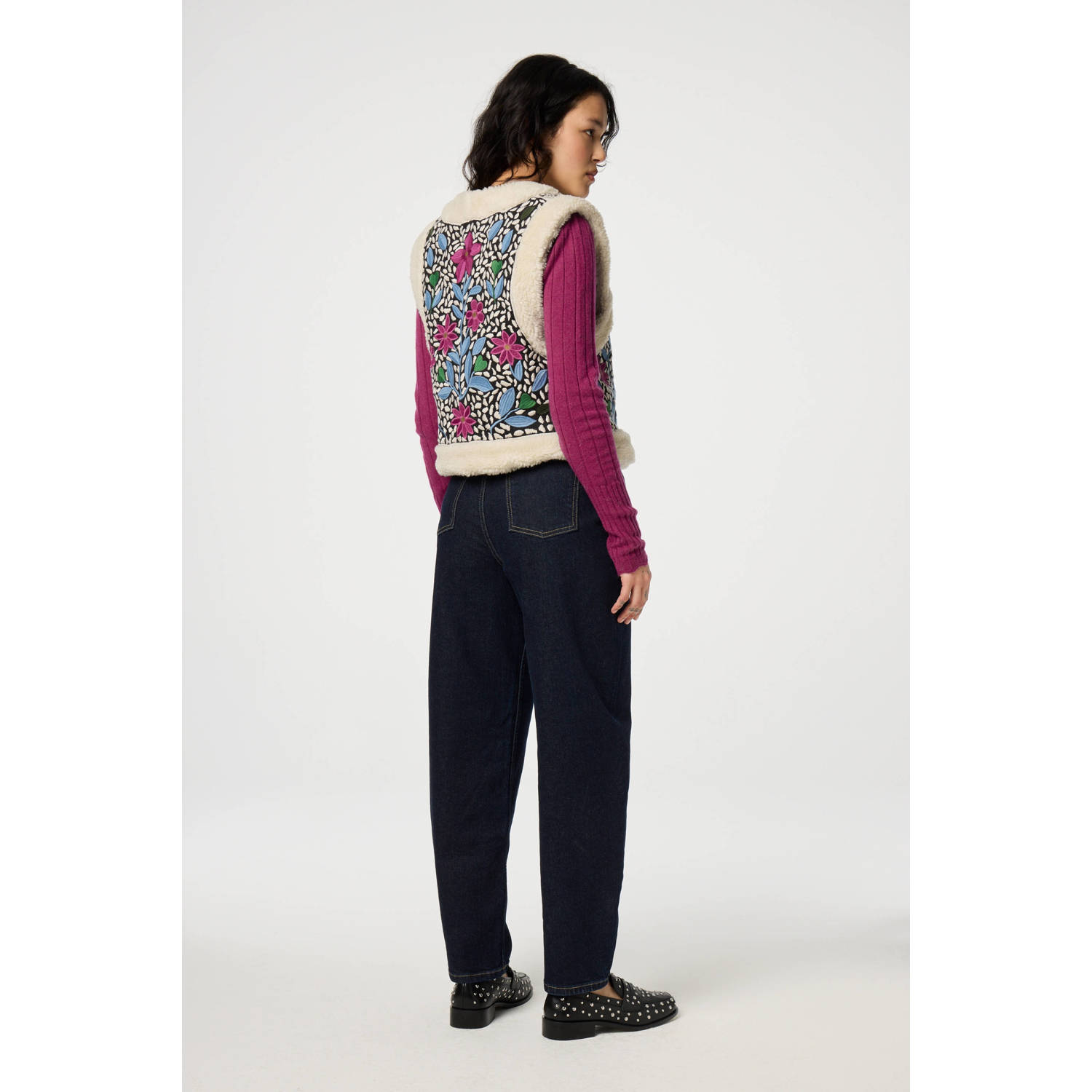 Fabienne Chapot gebloemd gilet Timmy beige multi