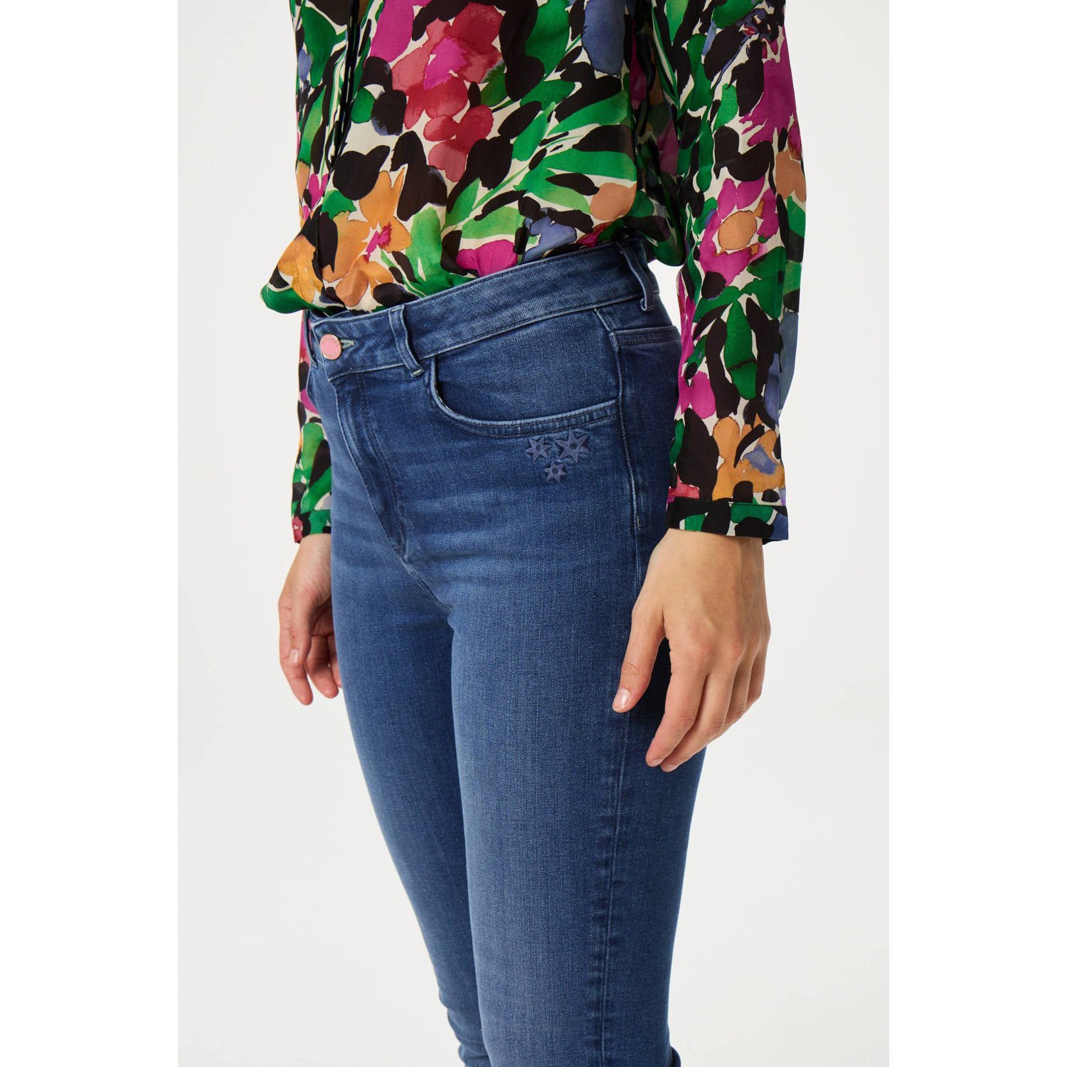 Fabienne Chapot flared jeans medium blue denim