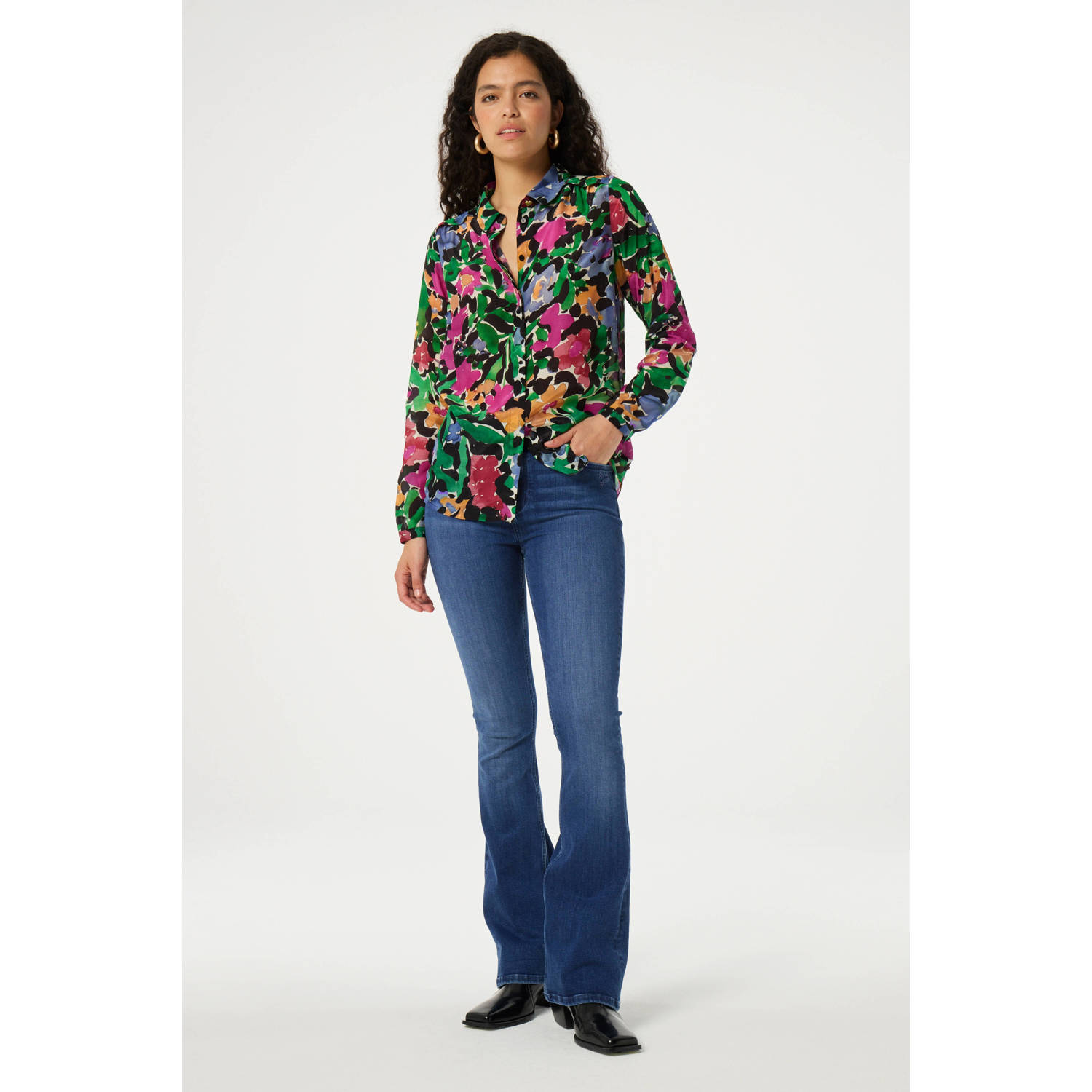 FABIENNE CHAPOT Dames Jeans Eva Flare Jeans Blauw