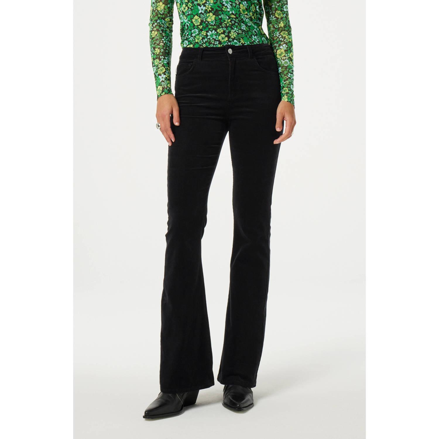 Fabienne Chapot flared broek zwart