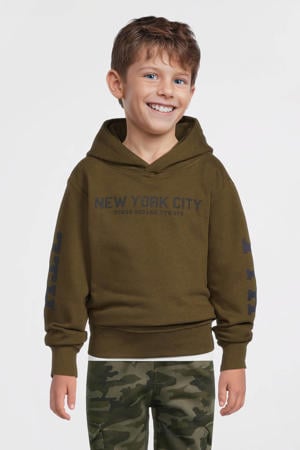 hoodie met backprint groen
