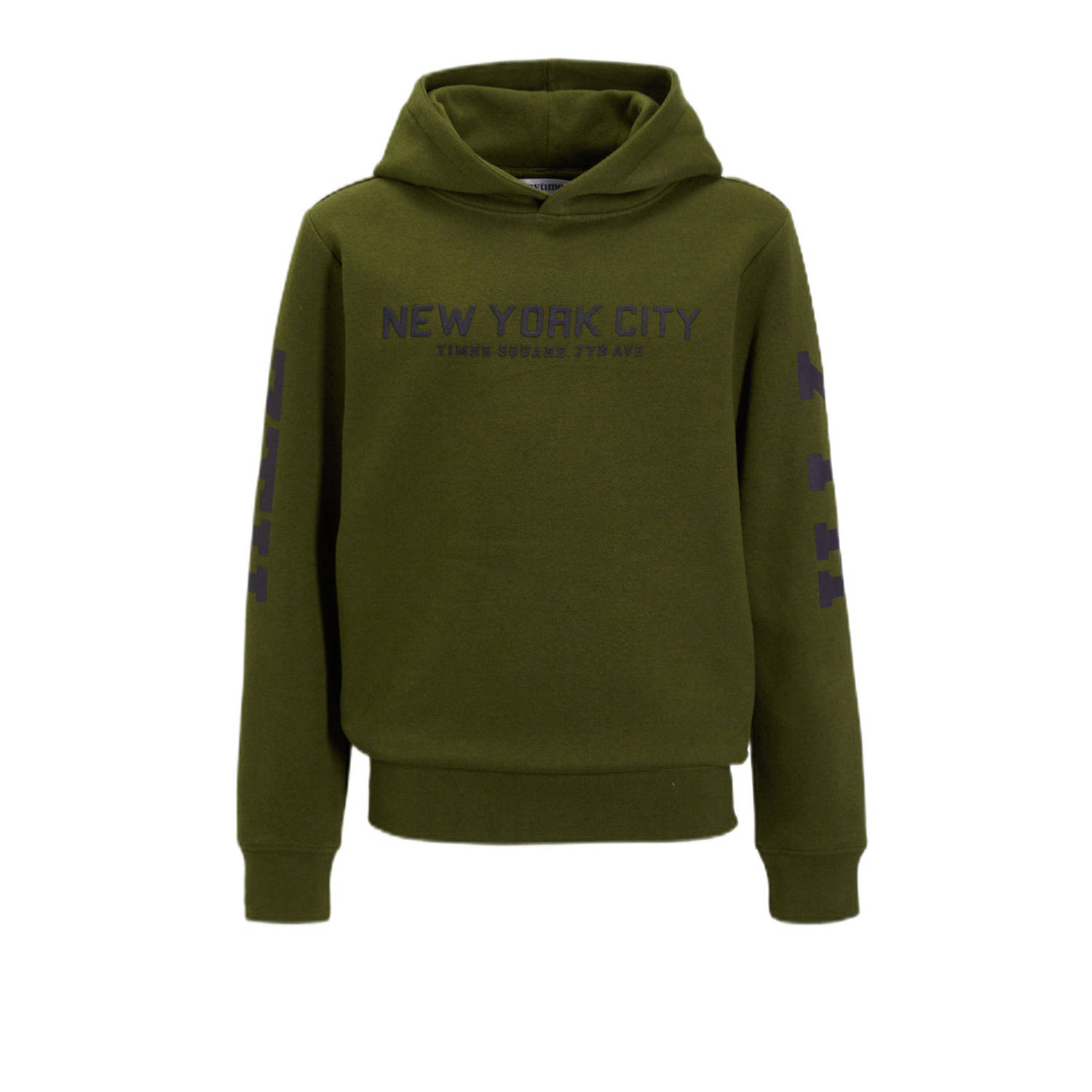 Anytime hoodie met backprint groen