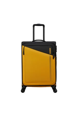 Wehkamp American Tourister trolley Daring Dash 66 cm. Expandable geel/zwart aanbieding