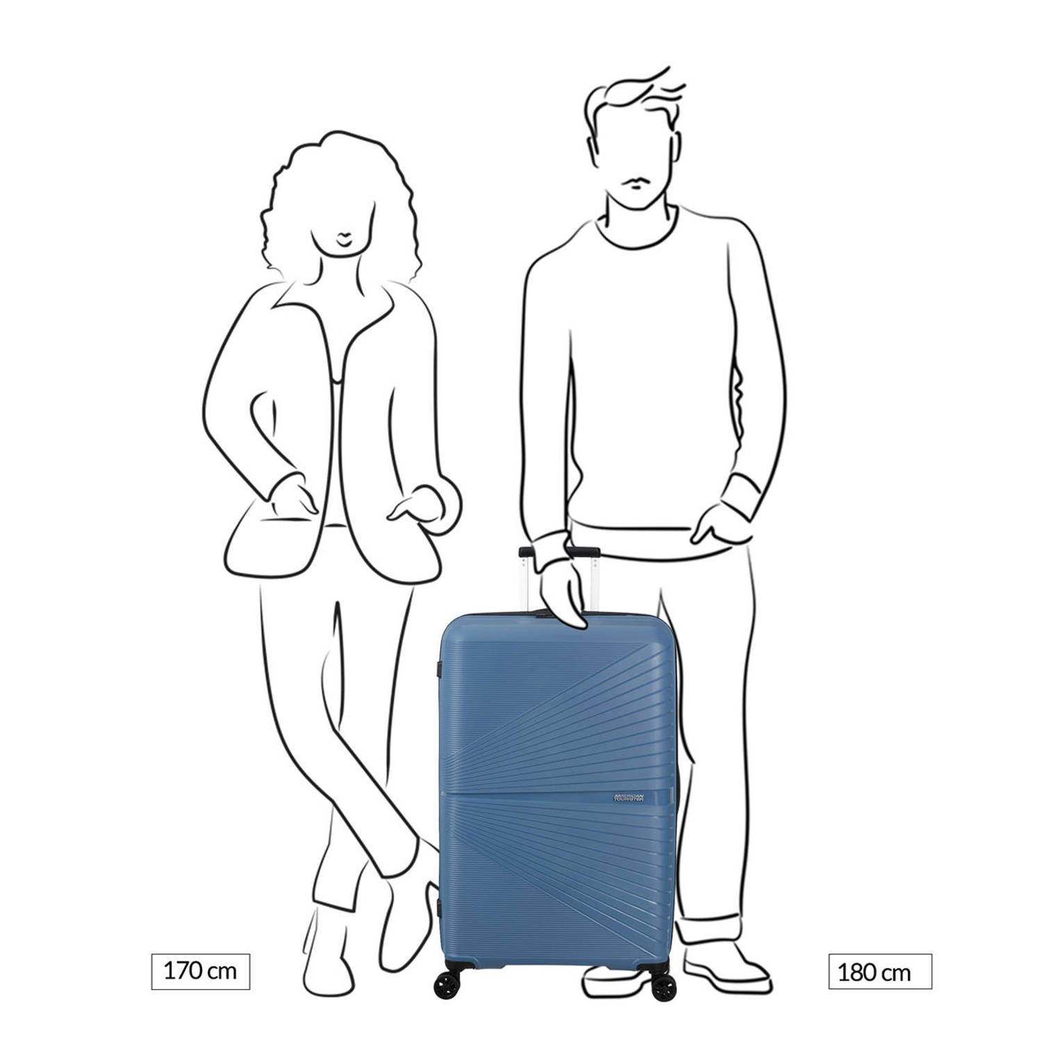 American Tourister trolley Airconic 77 cm. blauw