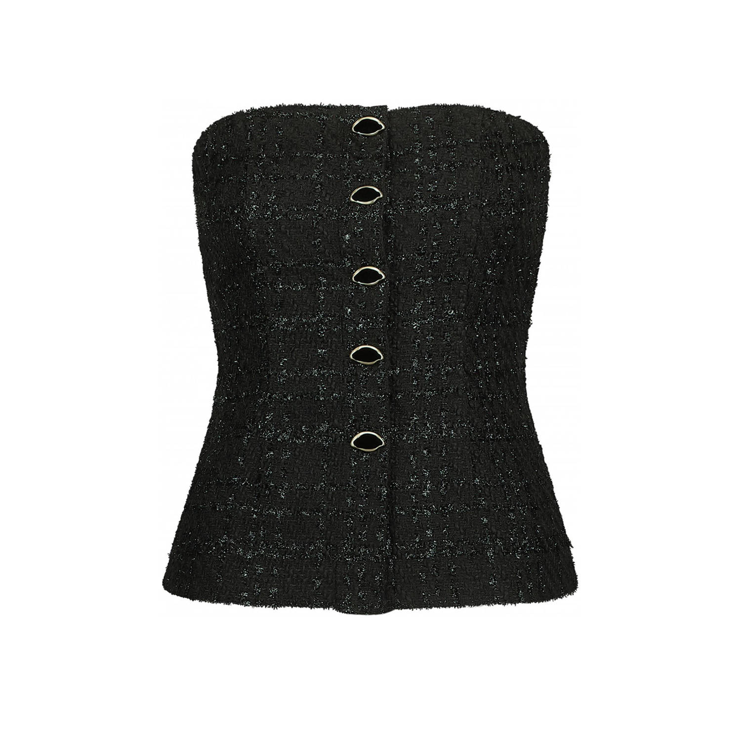 FABIENNE CHAPOT Dames Tops & T-shirts Twinnie Tweed Top Zwart