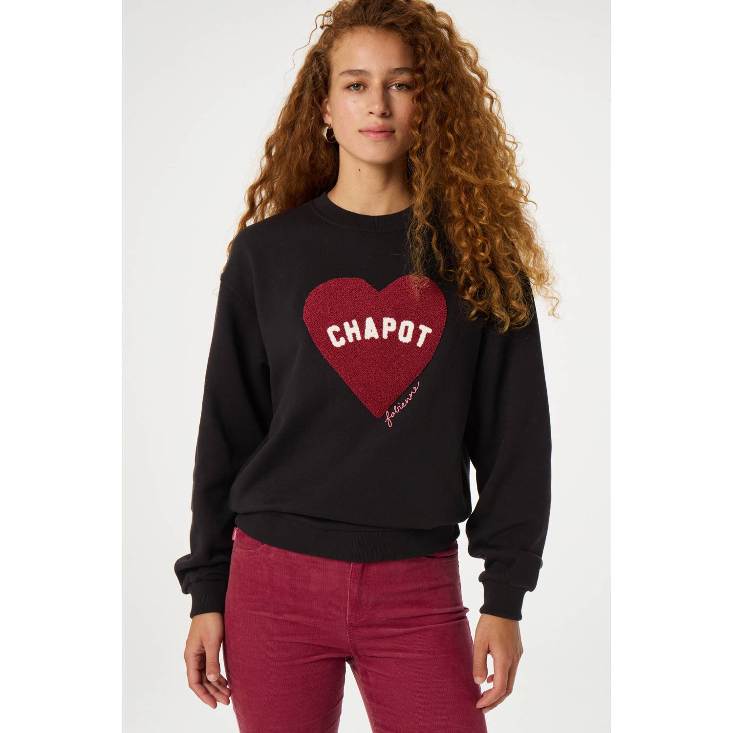 FABIENNE CHAPOT Dames Truien & Vesten Terry Sport Heart Sweater Zwart