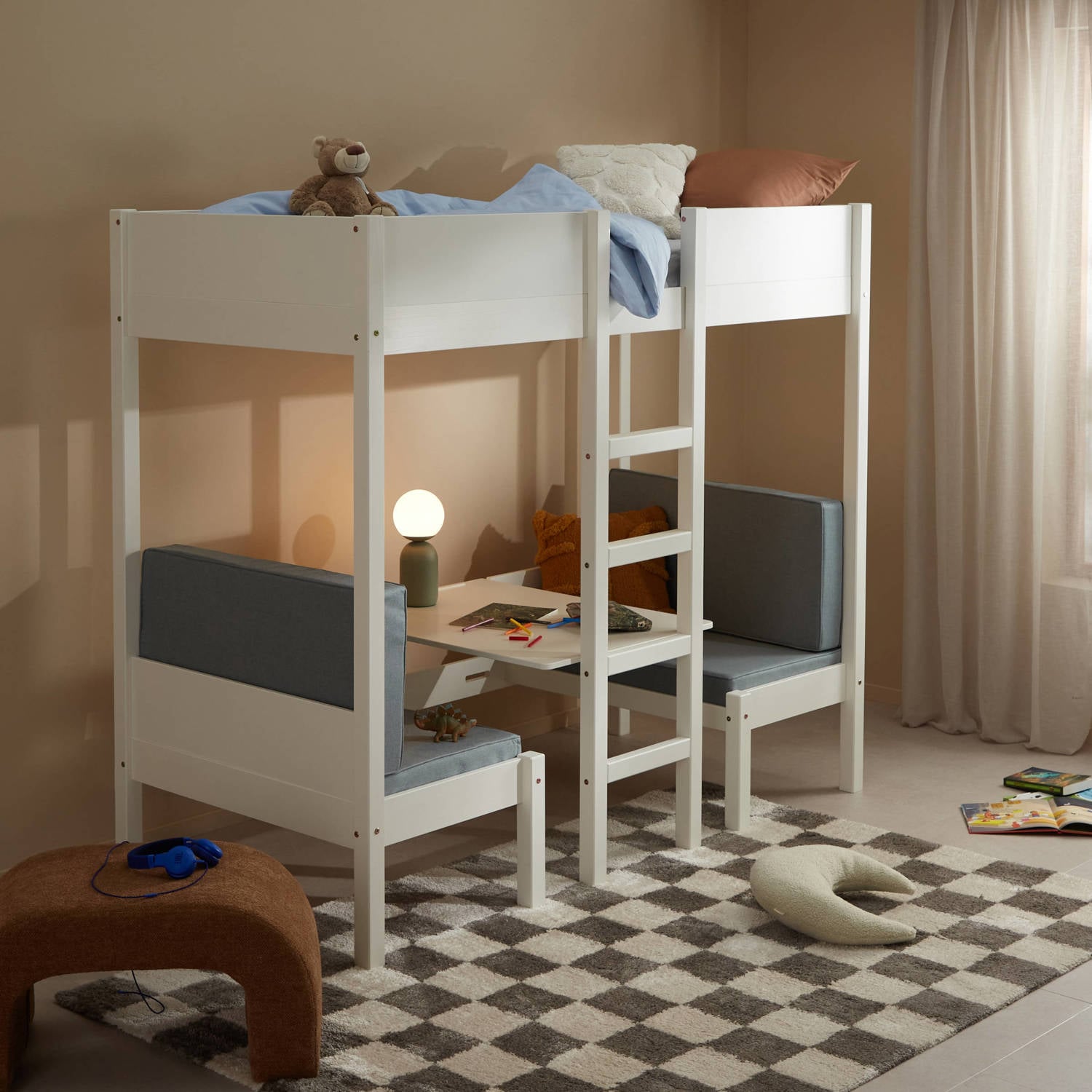 NOUS Kids hoogslaper met zitje Charlie (90x200 cm)