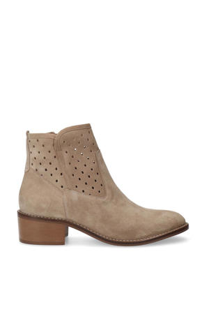 suède enkellaarzen beige