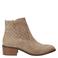 Manfield suède enkellaarzen beige