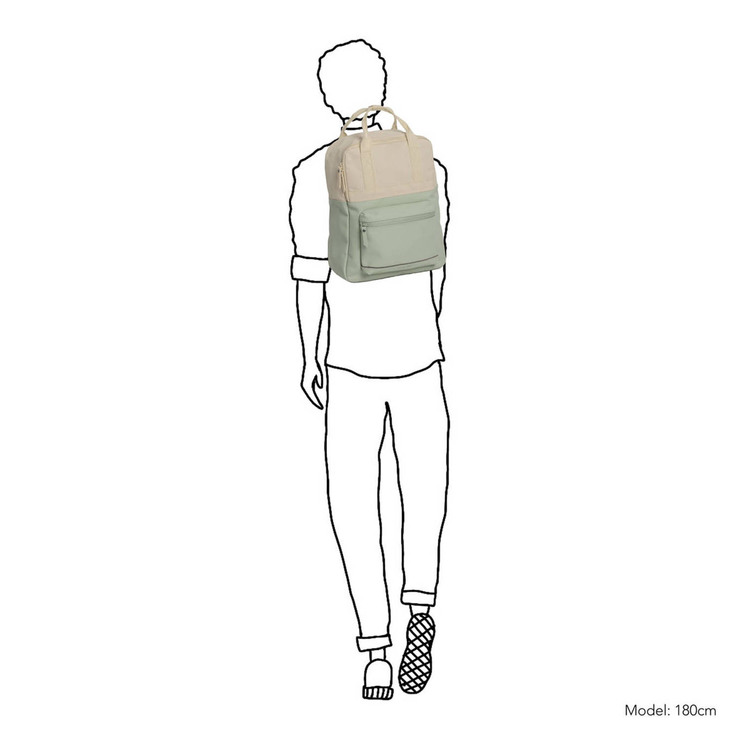 Daniel Ray rugzak Providence beige mintgroen