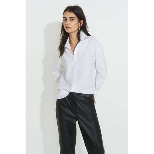 Ruby imitatieleren broek zwart afbeelding